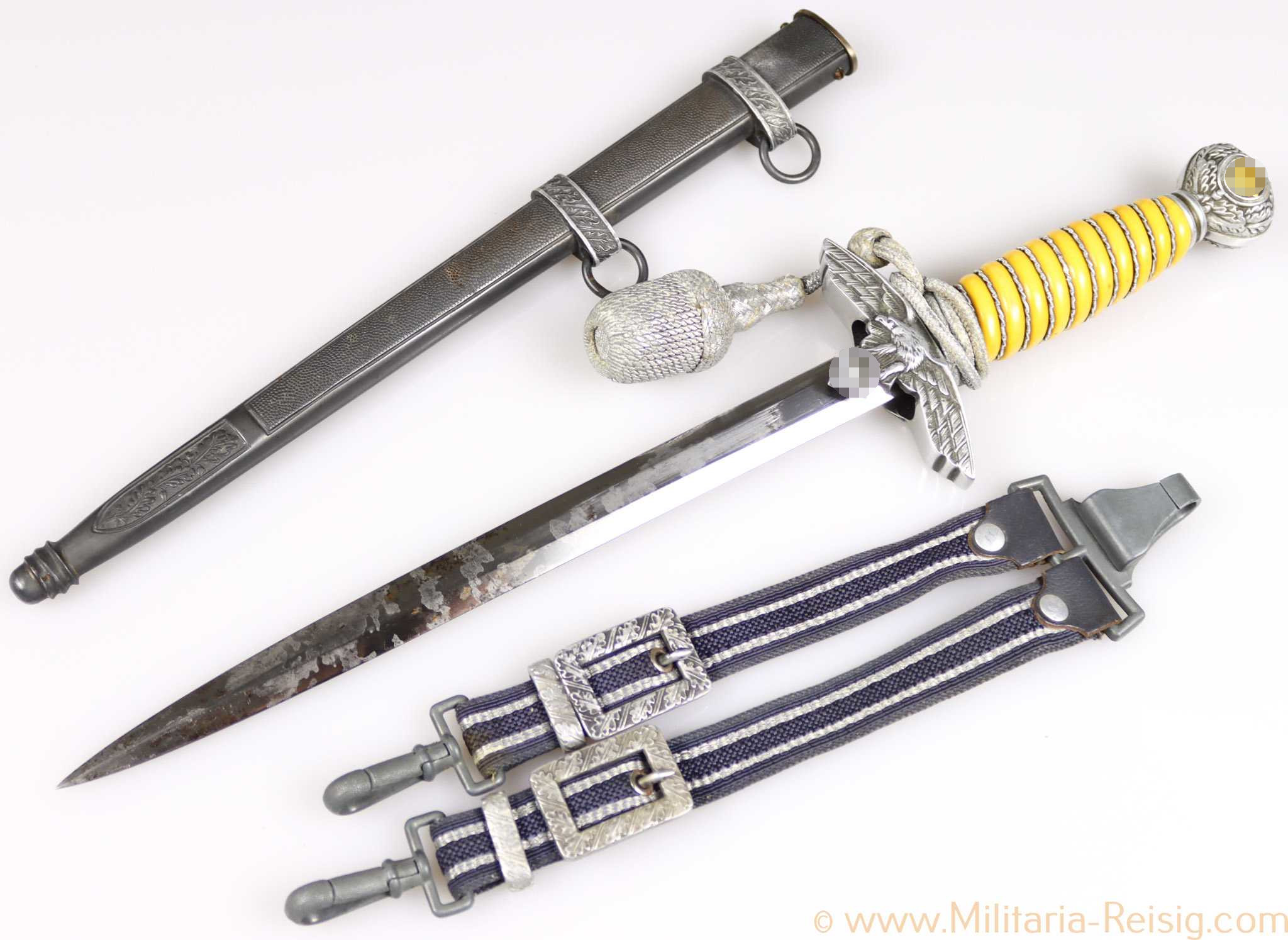 Luftwaffen Offiziersdolch, Hersteller Solinger Maschinen Fabrik (HK vergoldet)