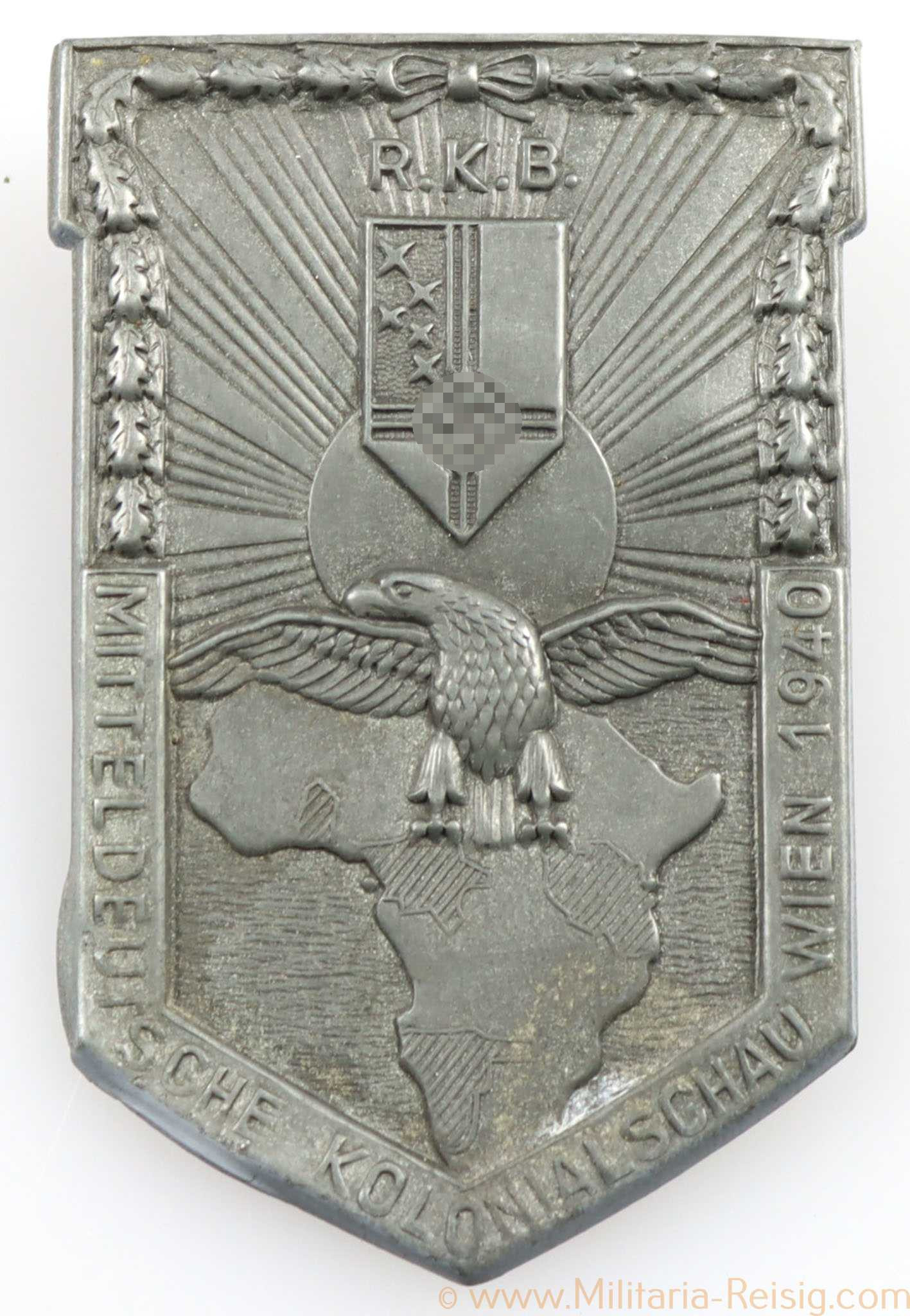 Abzeichen RKB Mitteldeutsche Kolonialschau Wien 1940