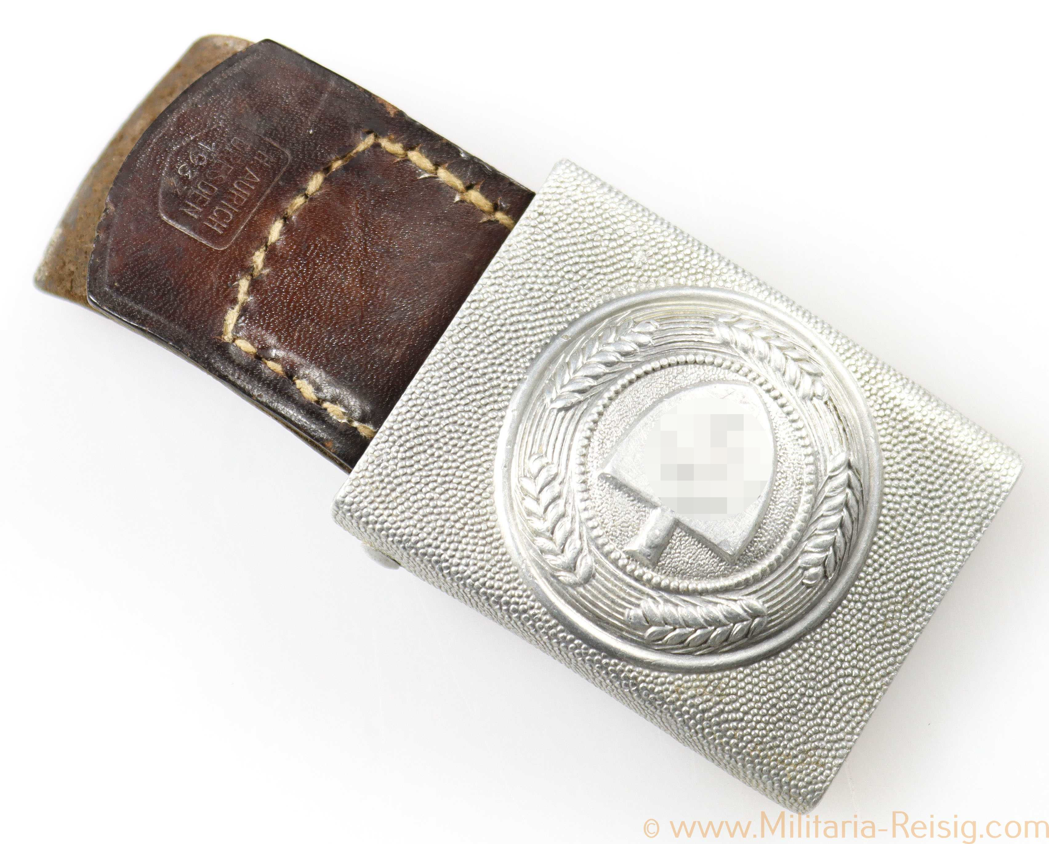 RAD Koppelschloss mit Lederzunge, Hersteller Hermann Aurich, Dresden