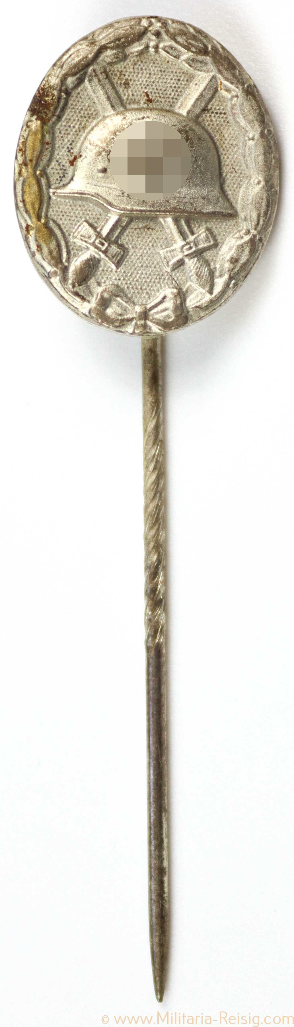 Anstecknadel Verwundetenabzeichen in Silber 1939, Hersteller L/21 - 16 mm