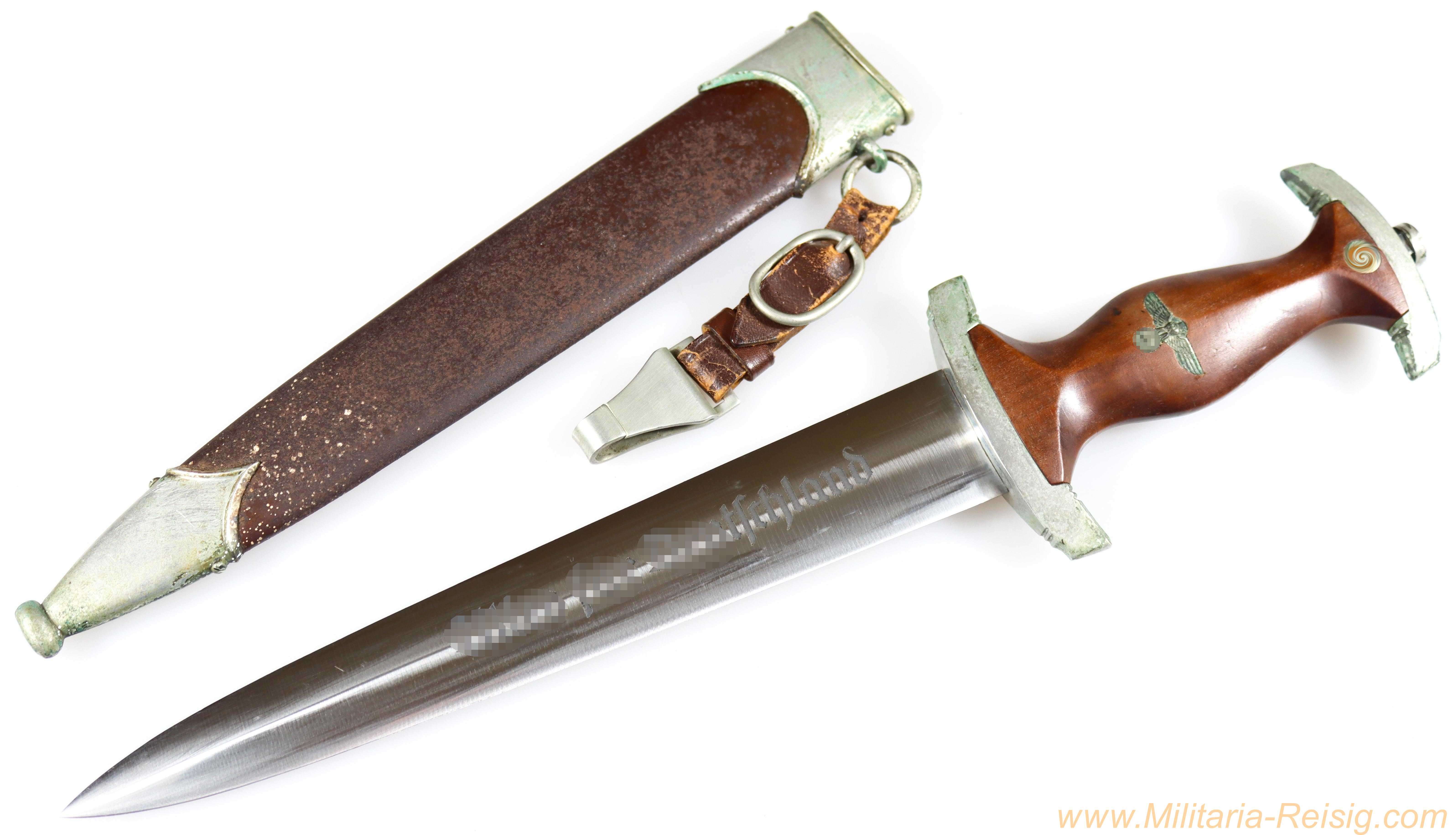 SA Dolch mit Gehänge, Hersteller Solinger Axt- und Hauerfabrik