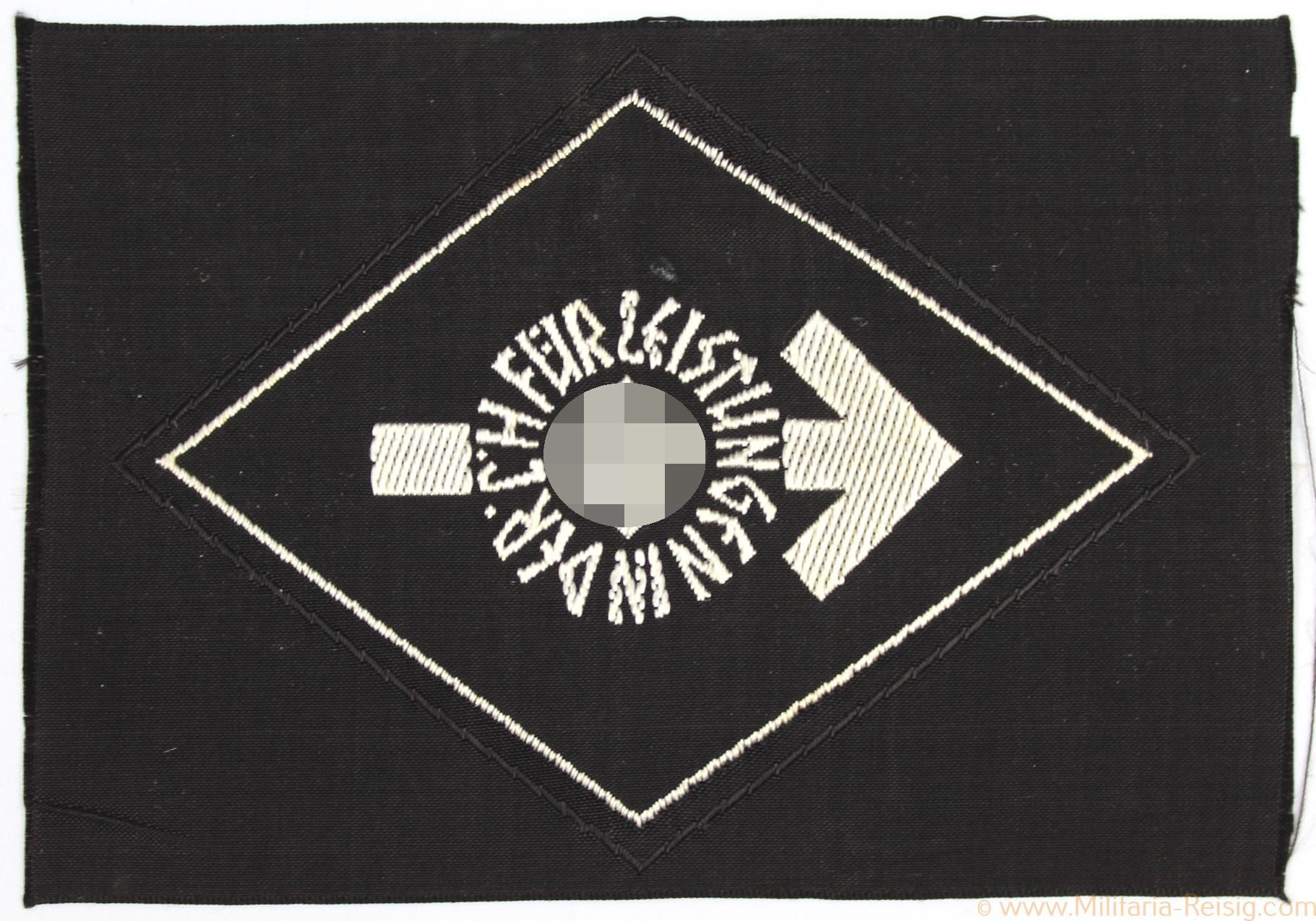 HJ Leistungsabzeichen in Silber mit RZM-Etikett, Stoffausführung