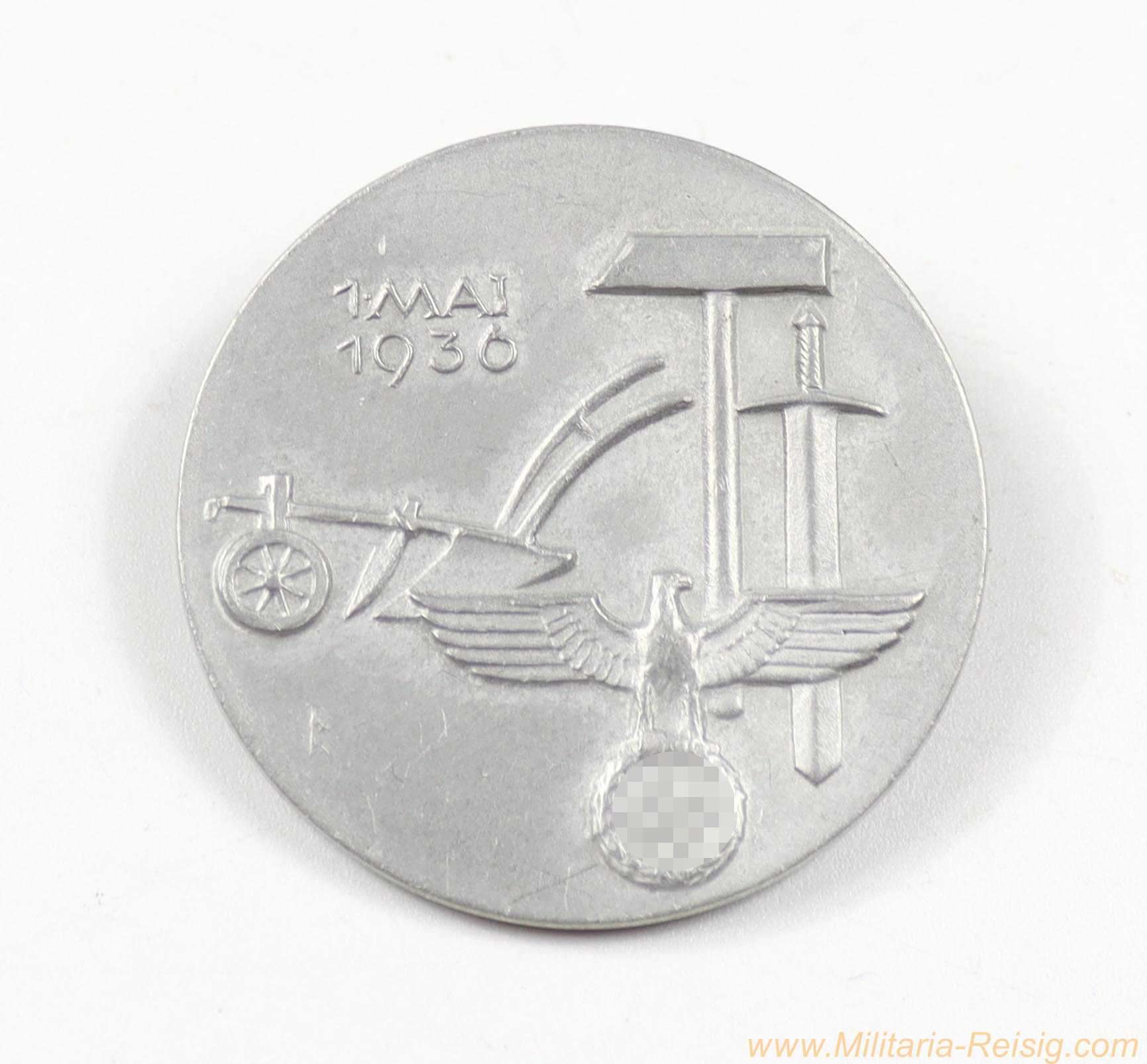 Abzeichen "1. Mai 1936" – Tag der Arbeit