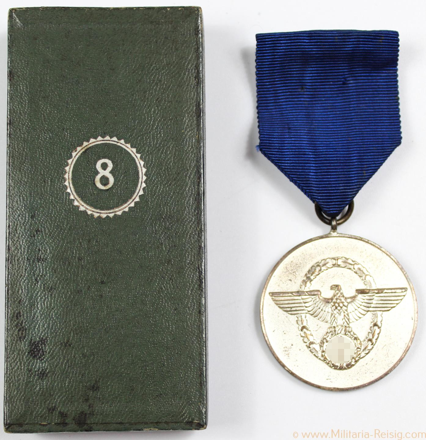 Dienstauszeichnung der Polizei 3.Stufe für 8 Jahre im Etui