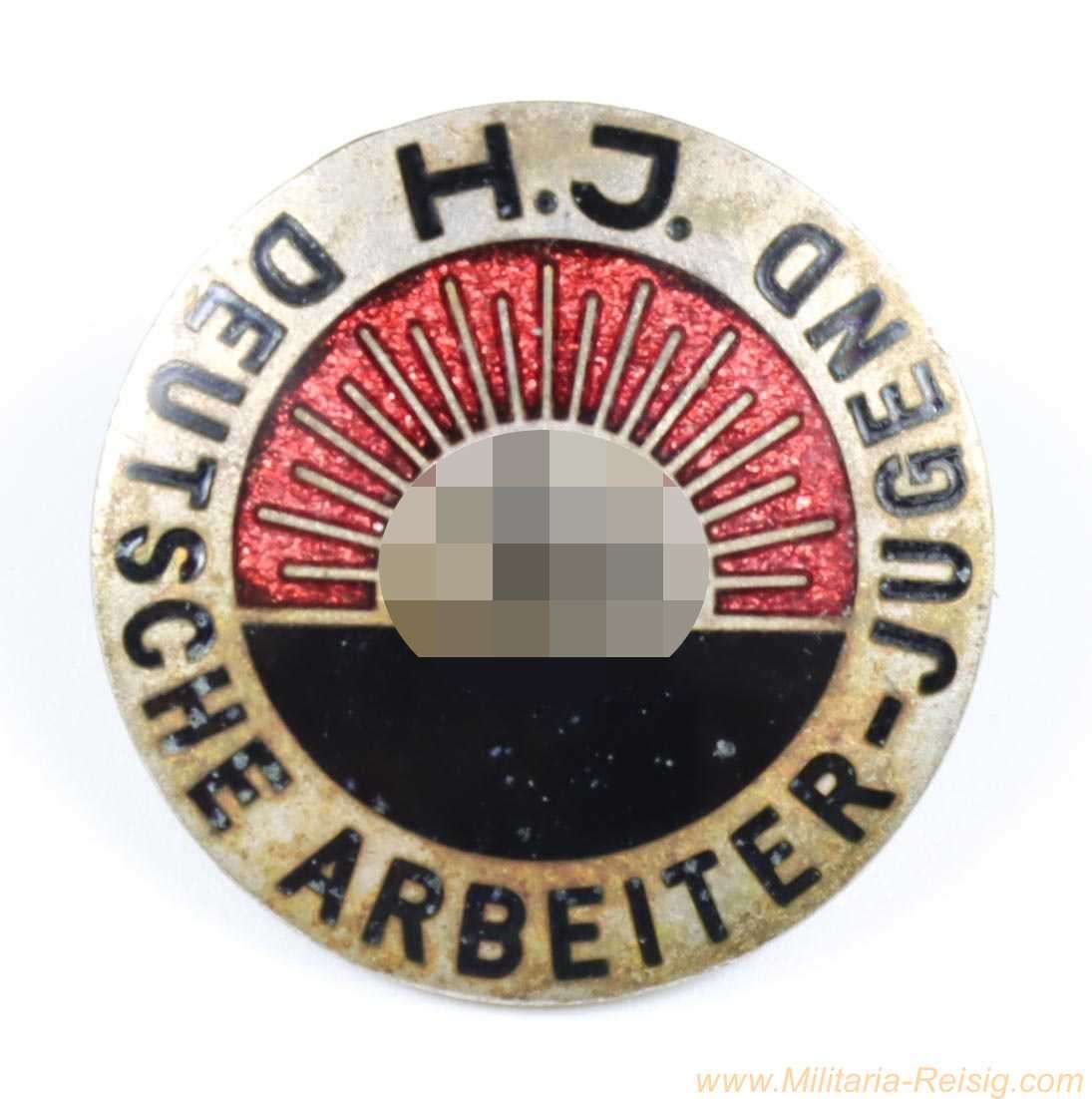 Frühes HJ Traditionsabzeichen "Deutsche Arbeiter-Jugend" - Werner Redo, Saarlautern