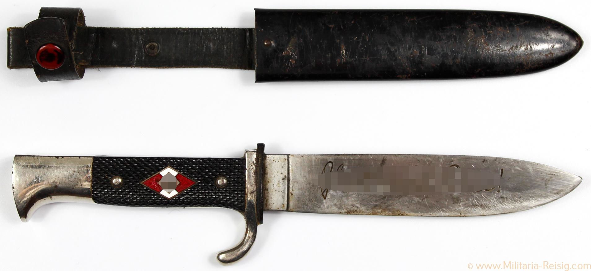 HJ Fahrtenmesser mit Devise, Herst. Carl Eickhorn, Solingen