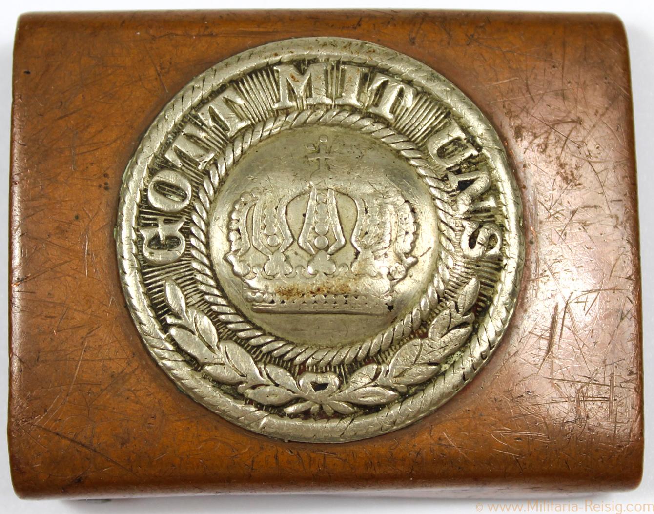 Mannschafts Koppelschloss "Gott mit uns", Rückseite markiert!