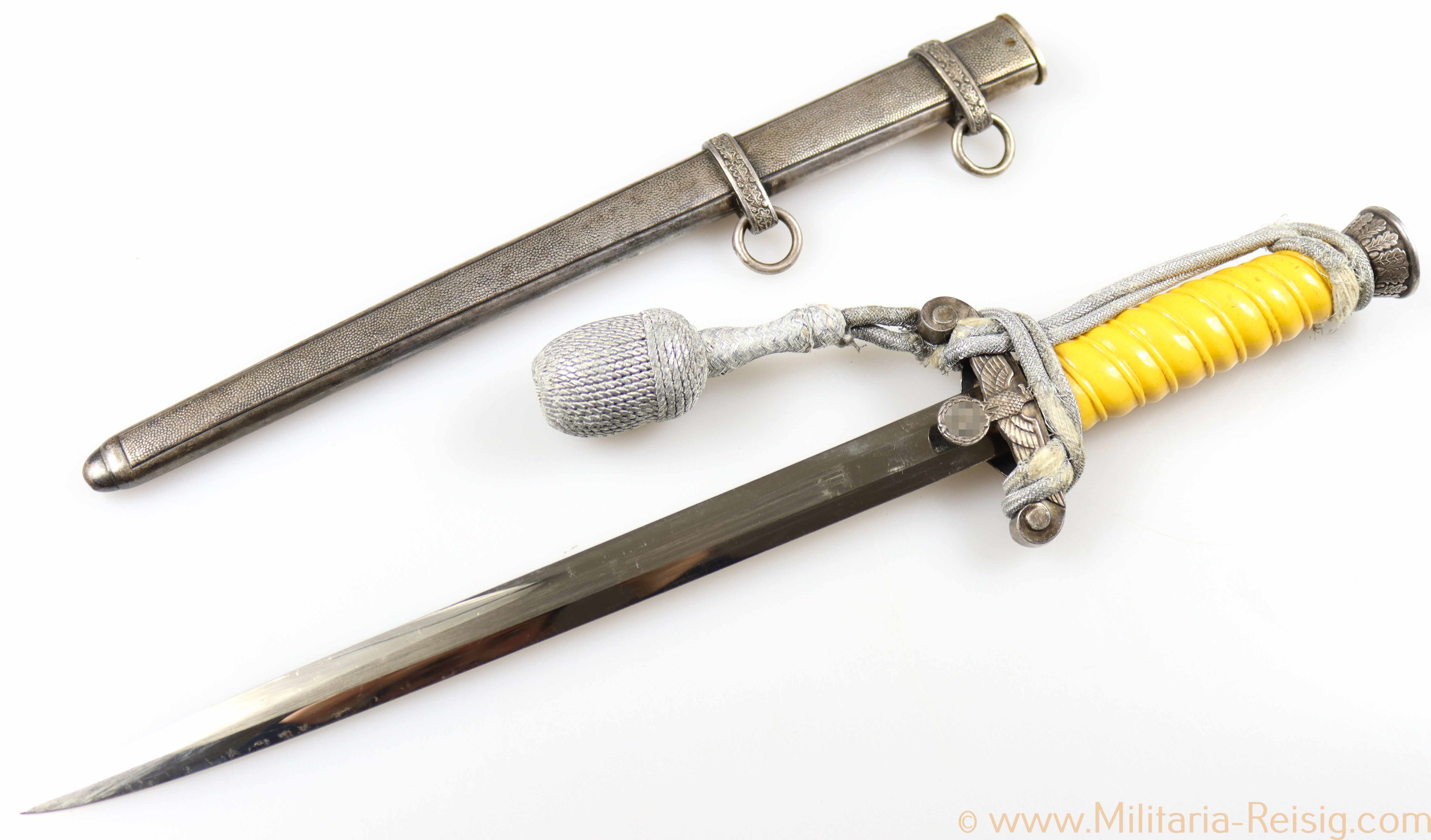 Heeres Offiziersdolch mit Portepee, Hersteller Carl Julius Krebs, Solingen