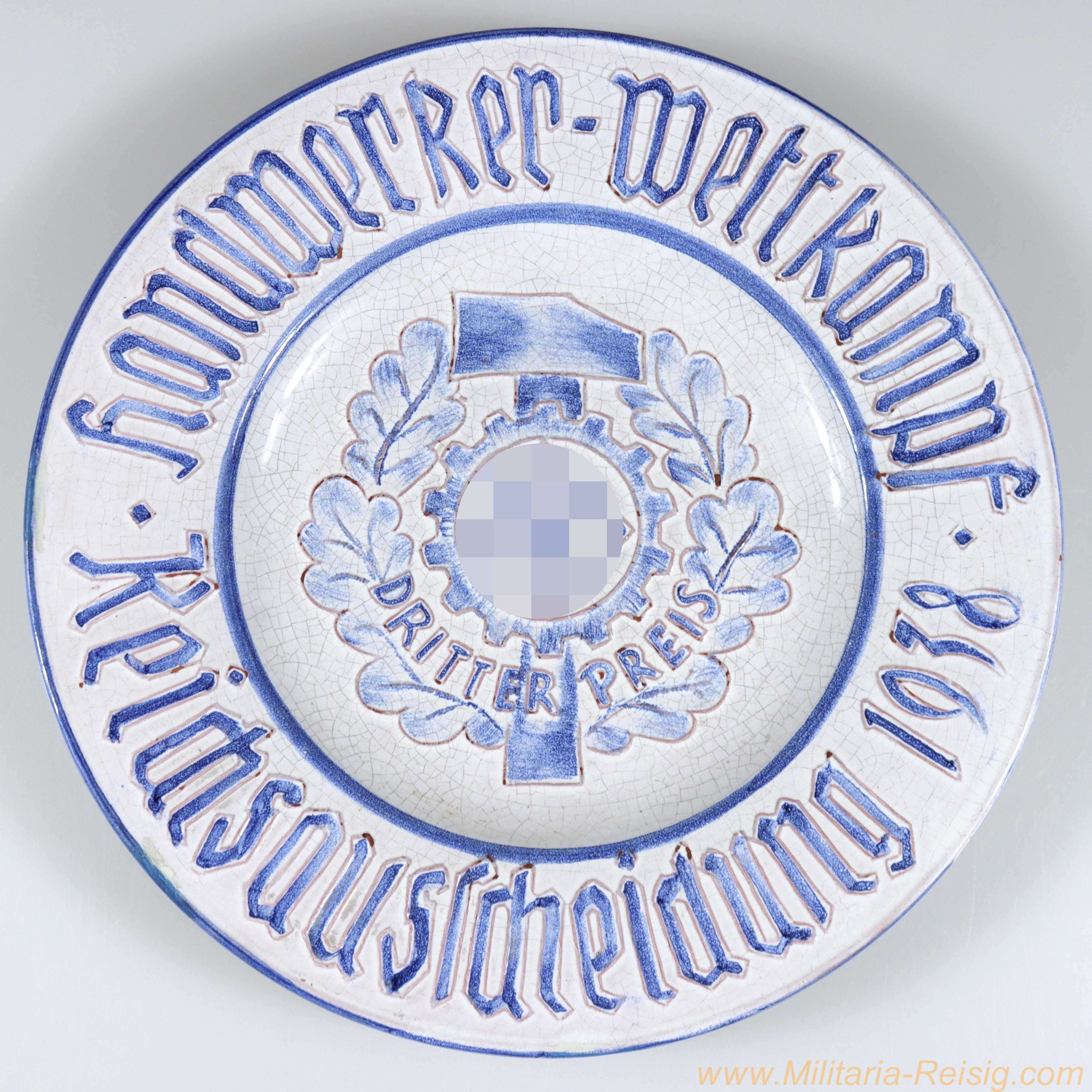 Teller "Handwerker-Wettkampf Reichsauscheidung 1938"