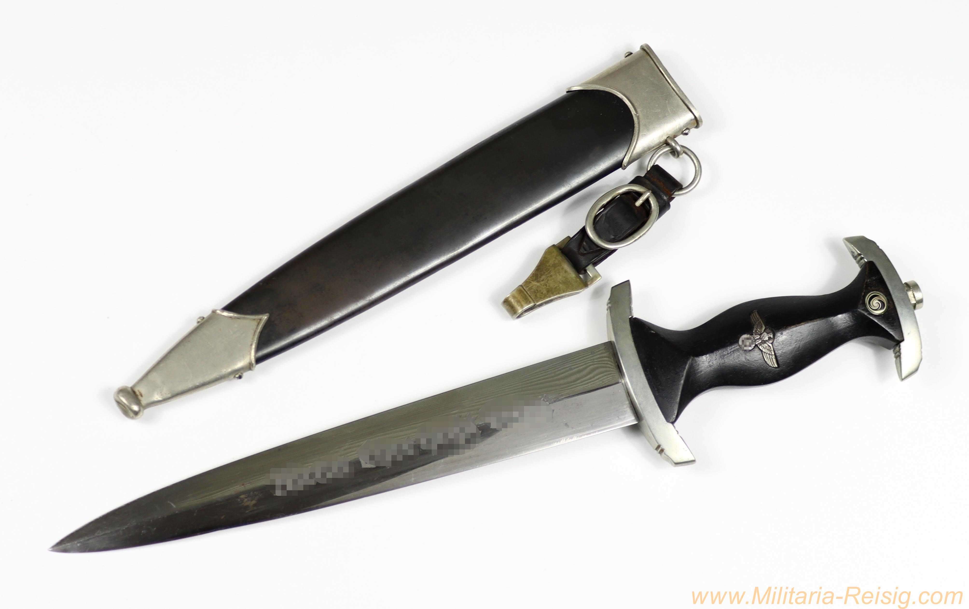 SS-Dienstdolch mit Gehänge – Herder Richard Albrecht, Solingen (frühe Fertigung)