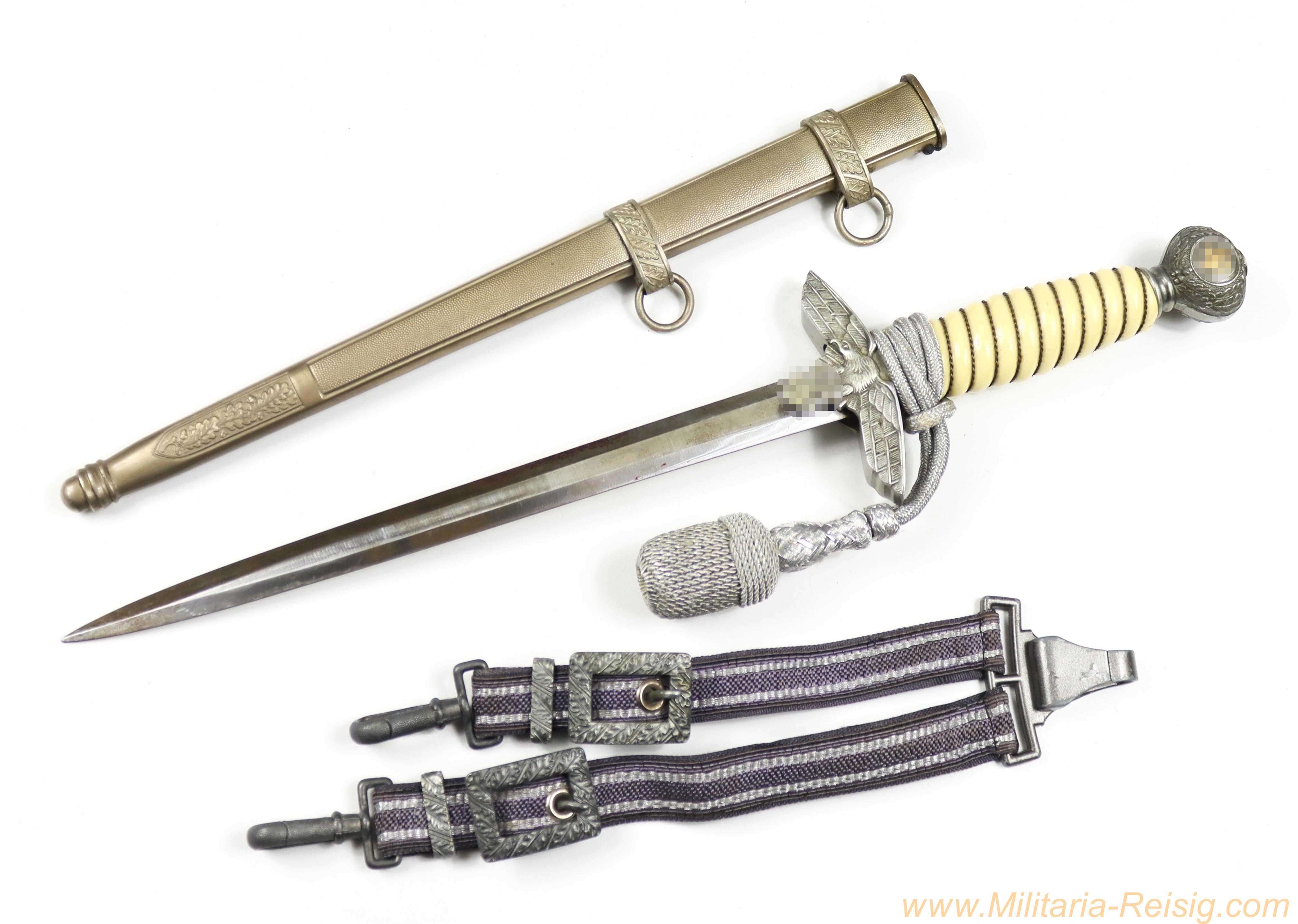 Luftwaffe Offiziersdolch mit Portepee und Gehänge