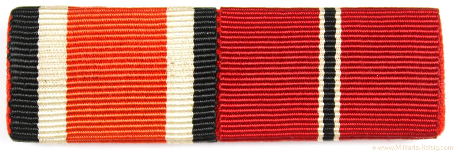2er Bandspange - EK 1939 u. Ostmedaille