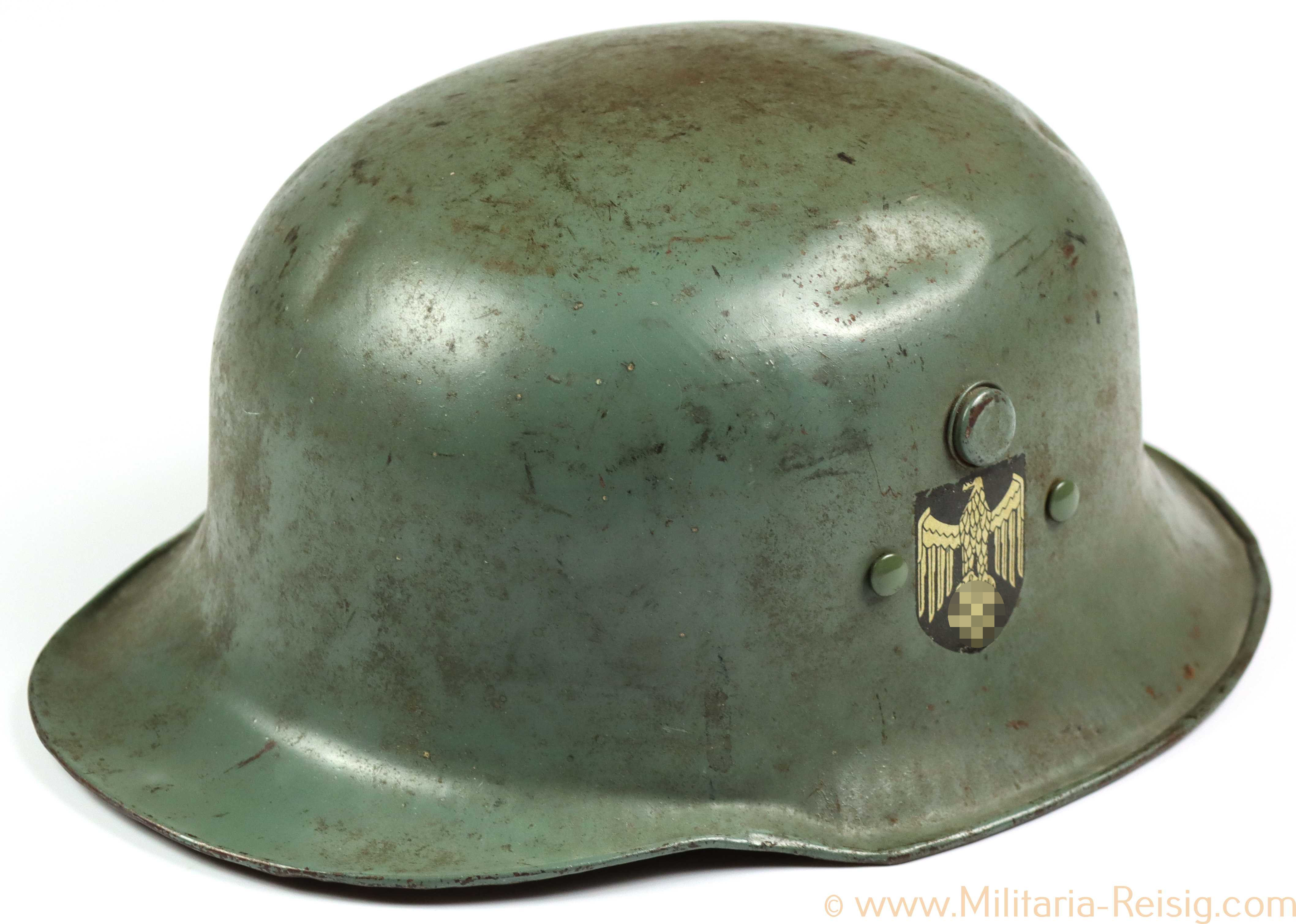 Wehrmacht Kinder Stahlhelm Doppelemblemer