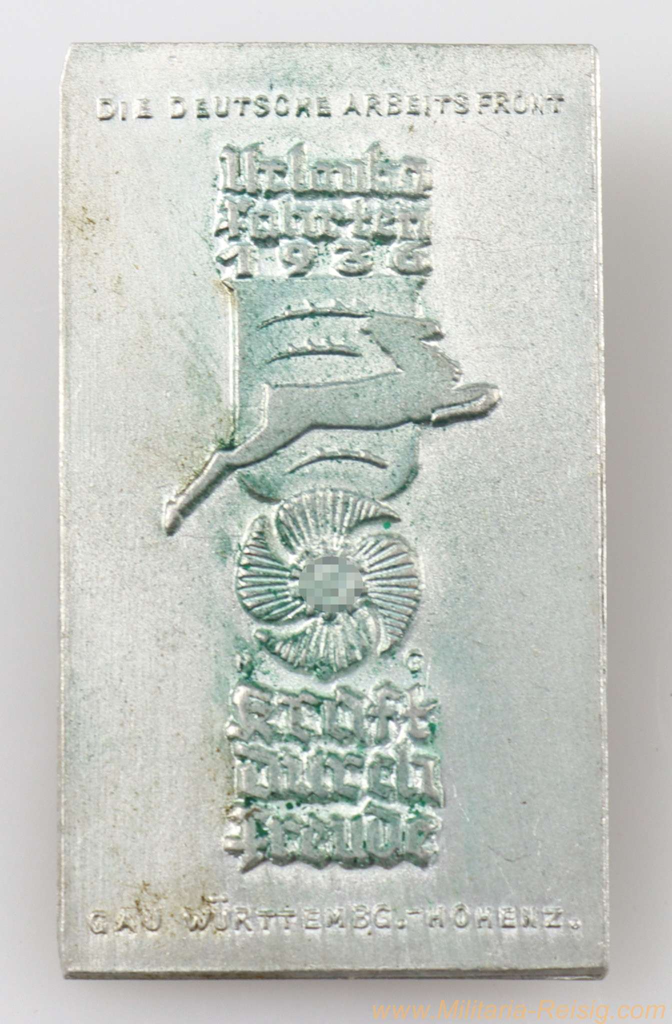 Abzeichen Urlaubsfahrten 1936 Kraft durch Freude Abzeichen, Gau Württemberg