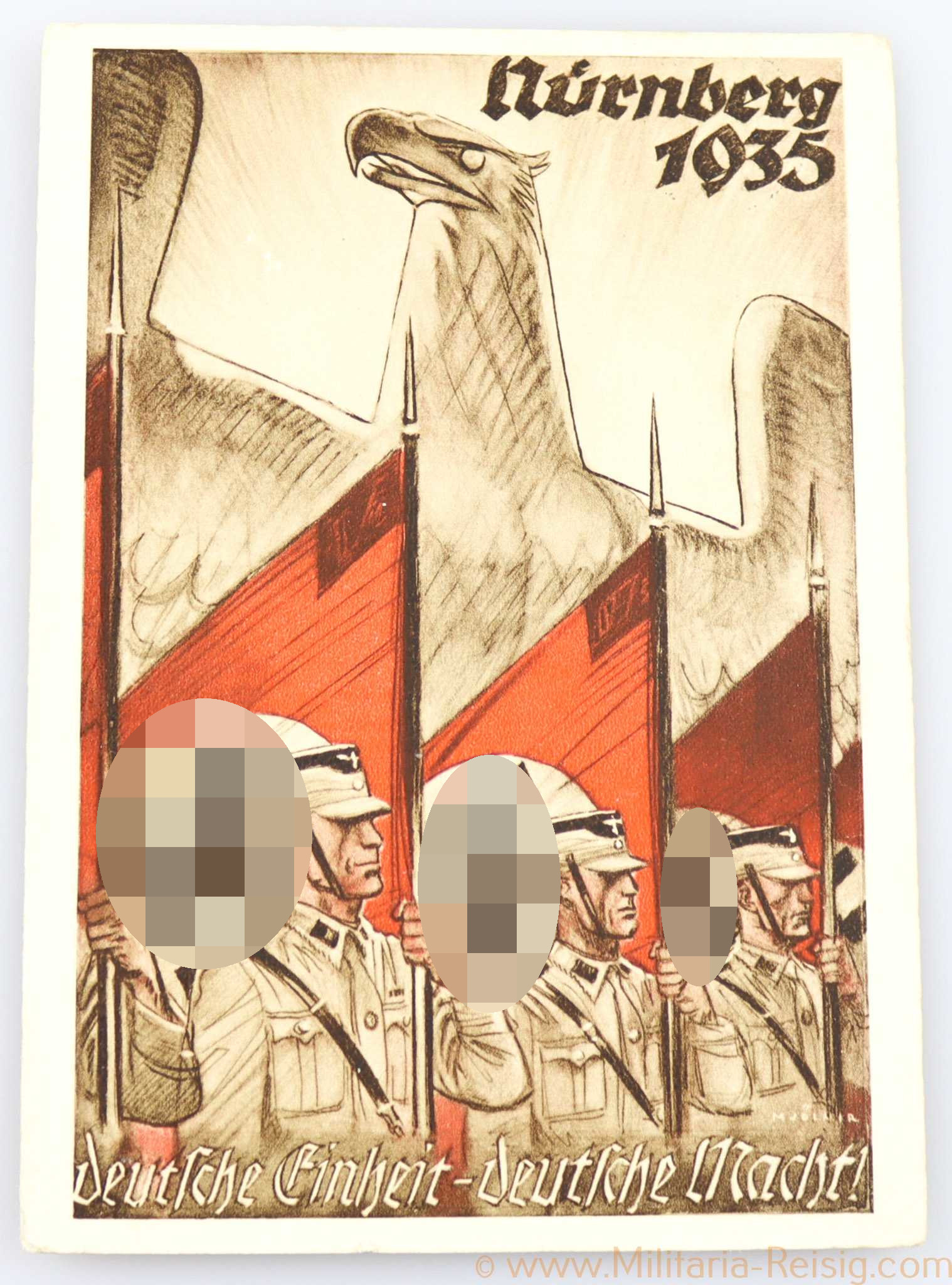 Propaganda-Postkarte "Nürnberg 1935 Deutsche Einheit Deutsche Macht"