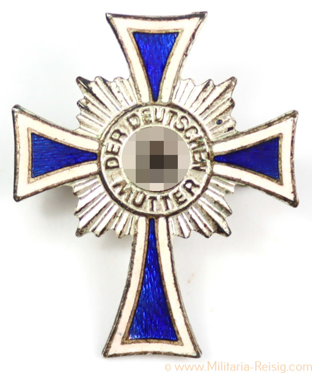 Miniatur Mutterkreuz in Silber zum Anstecken