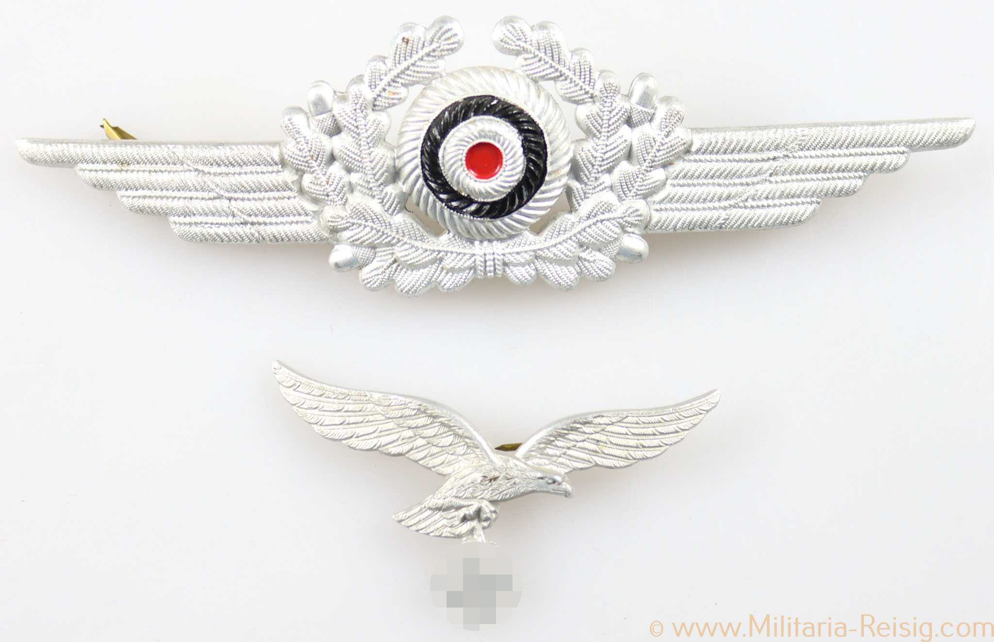 Schwinge mit Eichenlaub und Schirmmützenadler der Luftwaffe