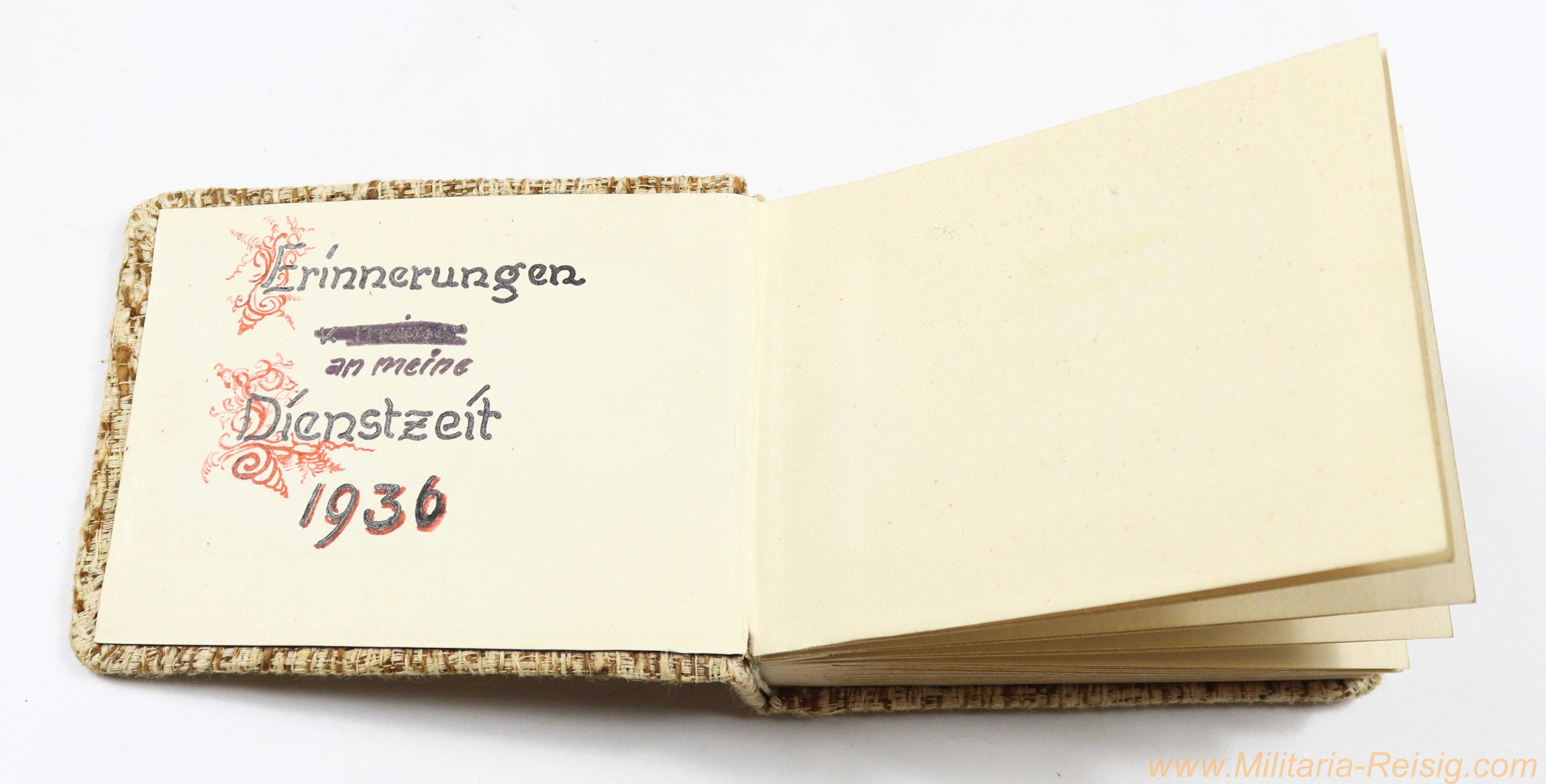 Wehrmacht Fotoalbum "Erinnerungen an meine Dienstzeit 1936" – 42 Fotos