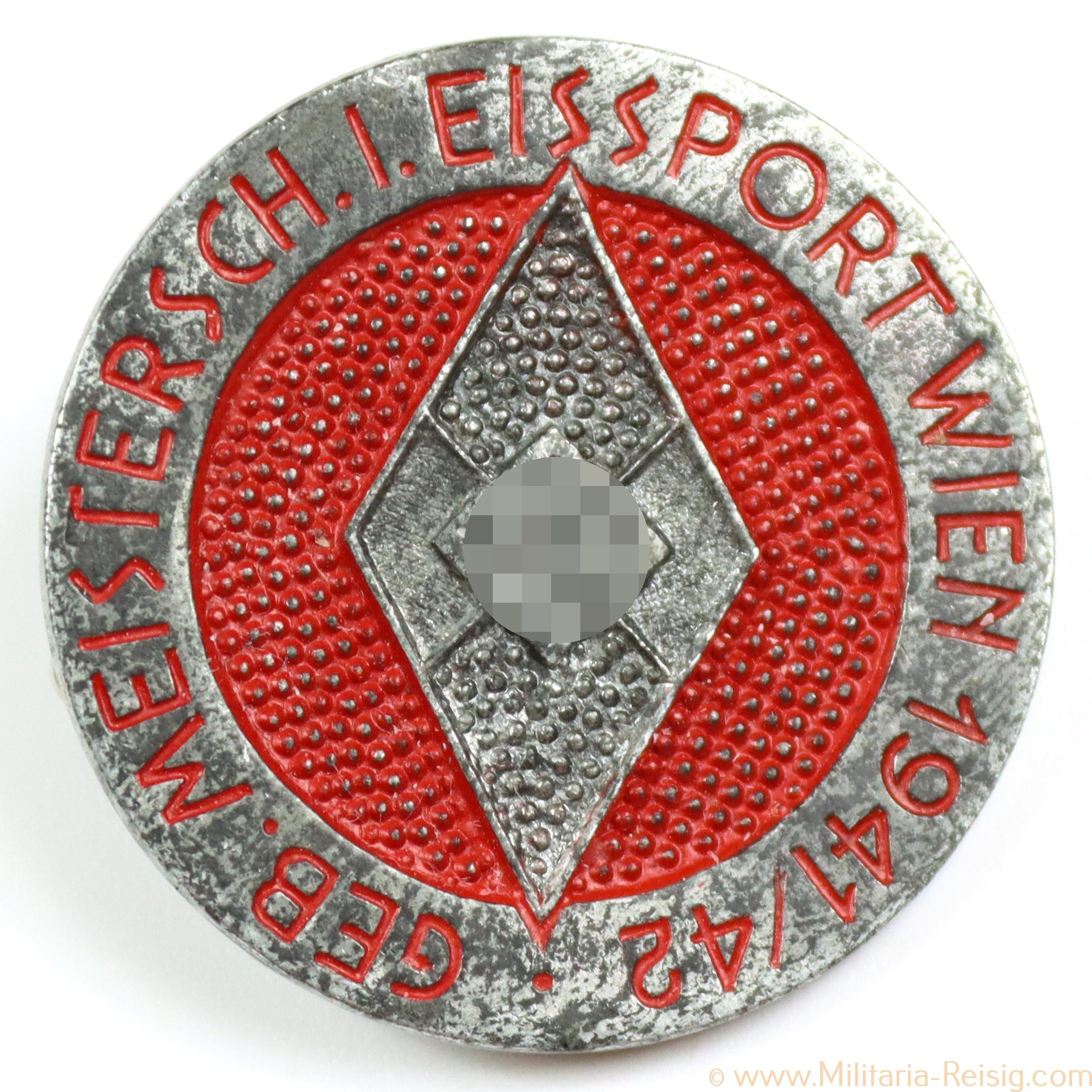 HJ Abzeichen - Geb. Meisterschule in Eissport Wien 1941/42, 29 mm