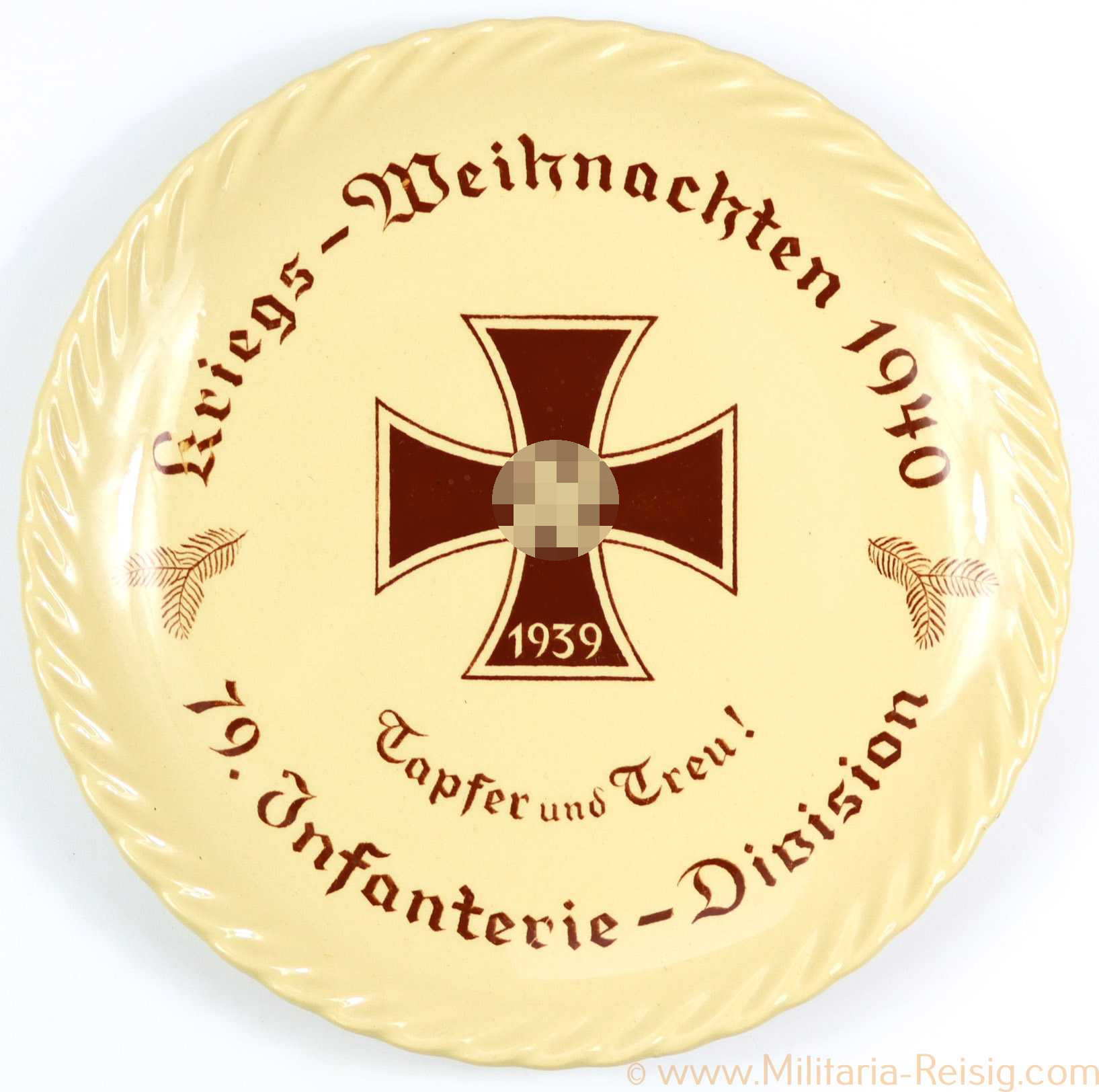 Wandteller Kriegs-Weihnachten 1940, 79. Infanterie Division, Tapfer und Treu!