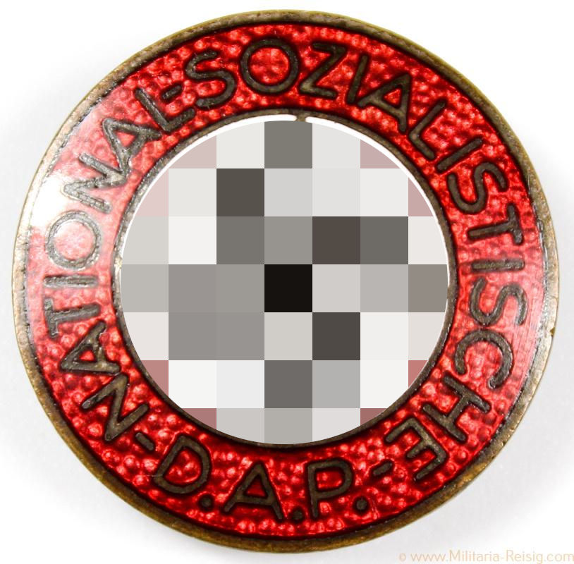 NSDAP Parteiabzeichen Knopfloch Version, Herst. RZM M1/8 (Ferdinand Wagner, Pforzheim)