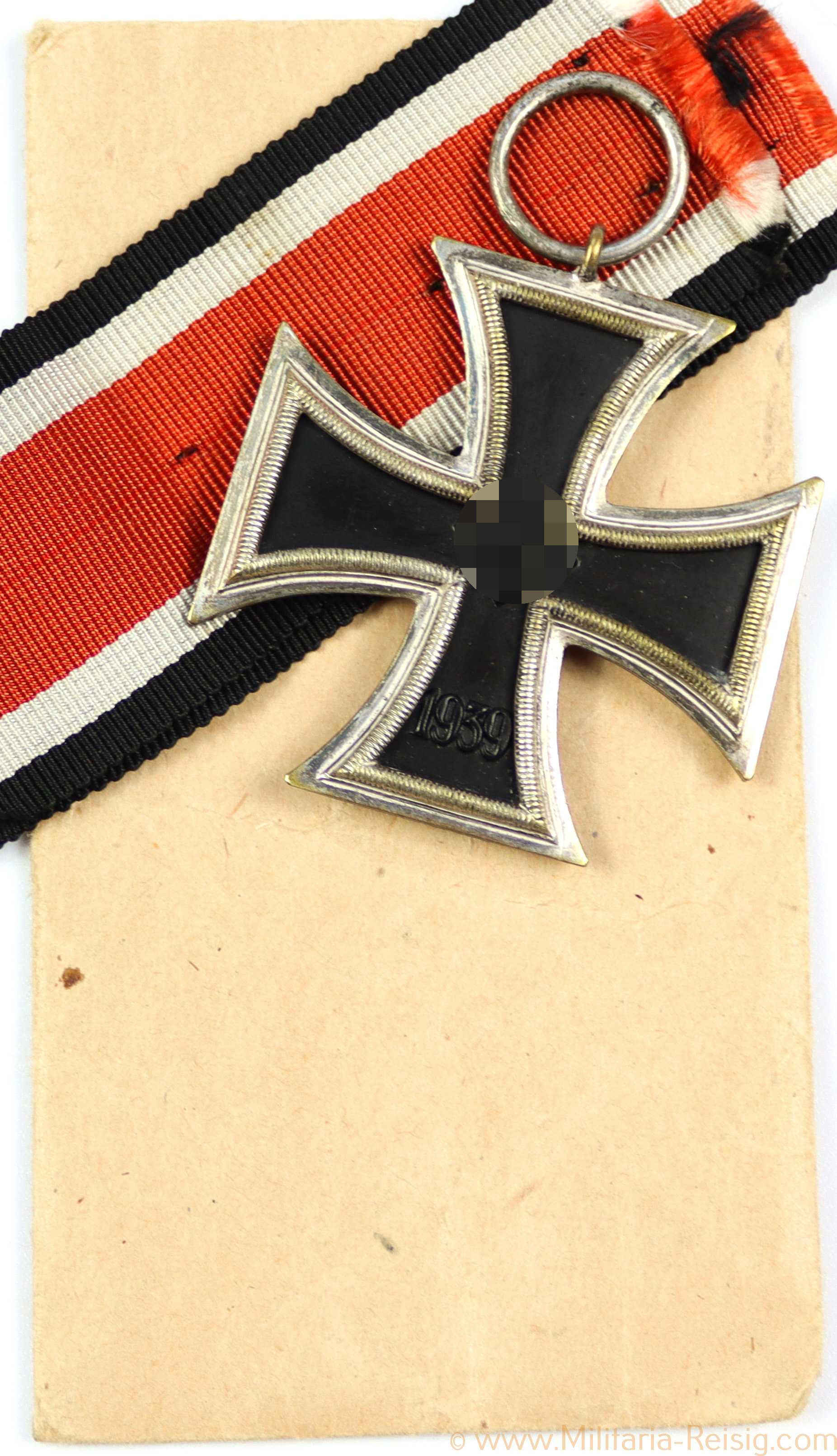 Eisernes Kreuz 2. Klasse 1939 Schinkelform + Verleihungstüte