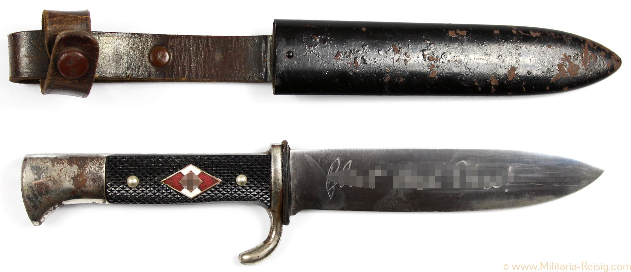 Frühes HJ Fahrtenmesser, Herst. Carl Heidelberg, Solingen