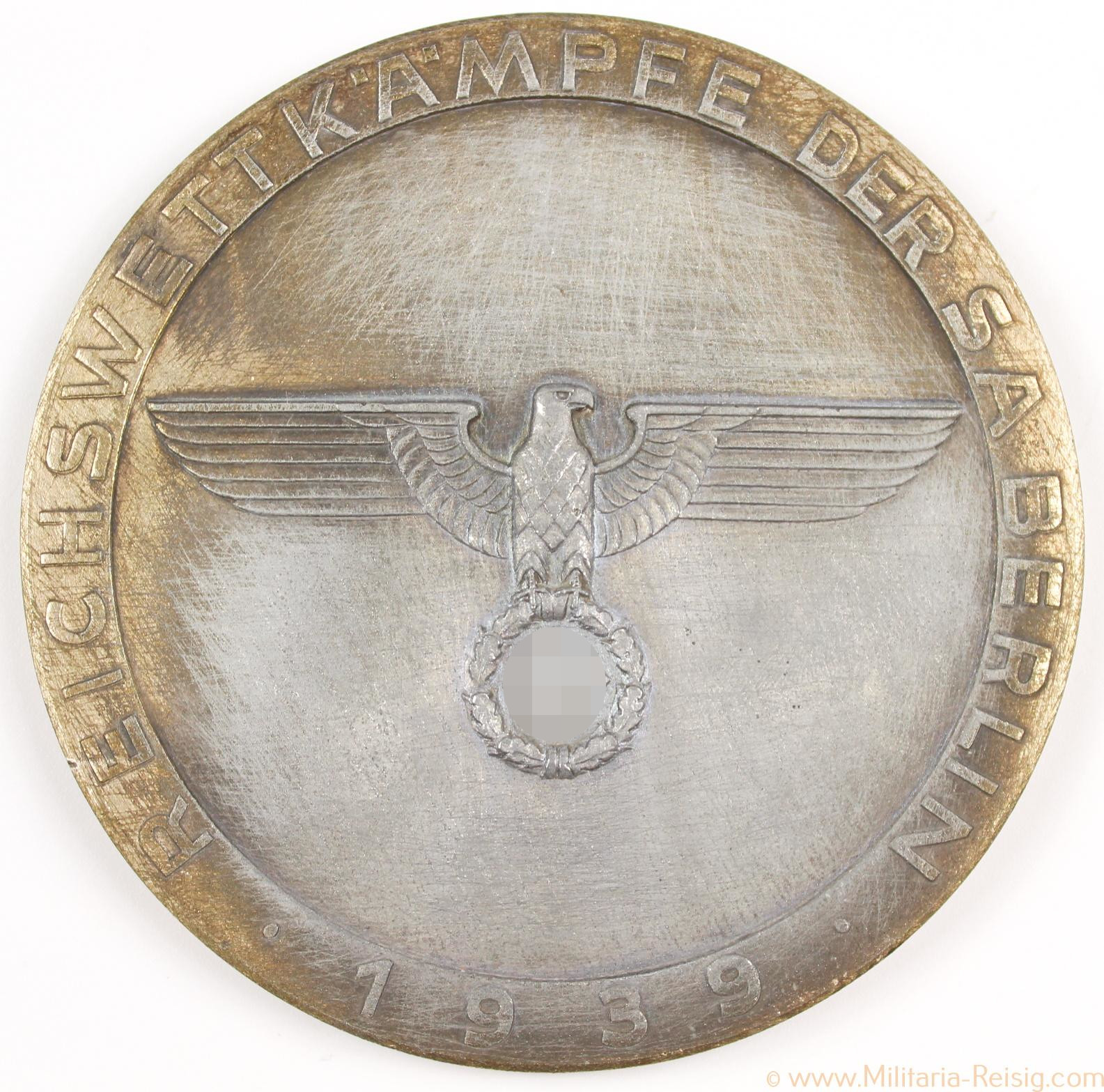 Plakette Reichswettkämpfe der SA Berlin 1939 - 2. Platz, selten!