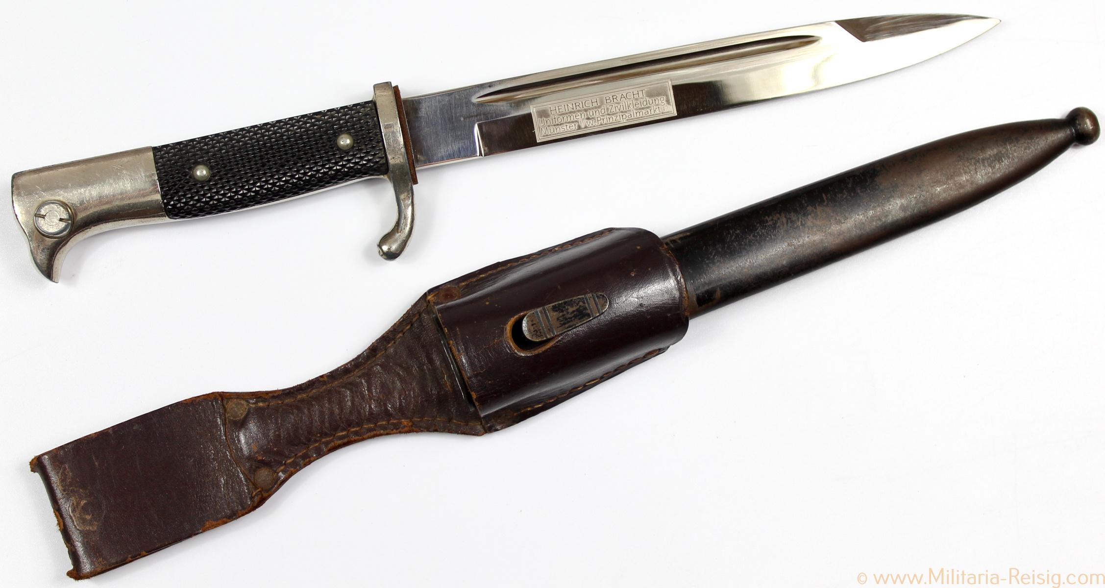 Extra Seitengewehr mit Klingenätzung, Hersteller  Coppel Alexander (Alcoso), Solingen, extrem selten!