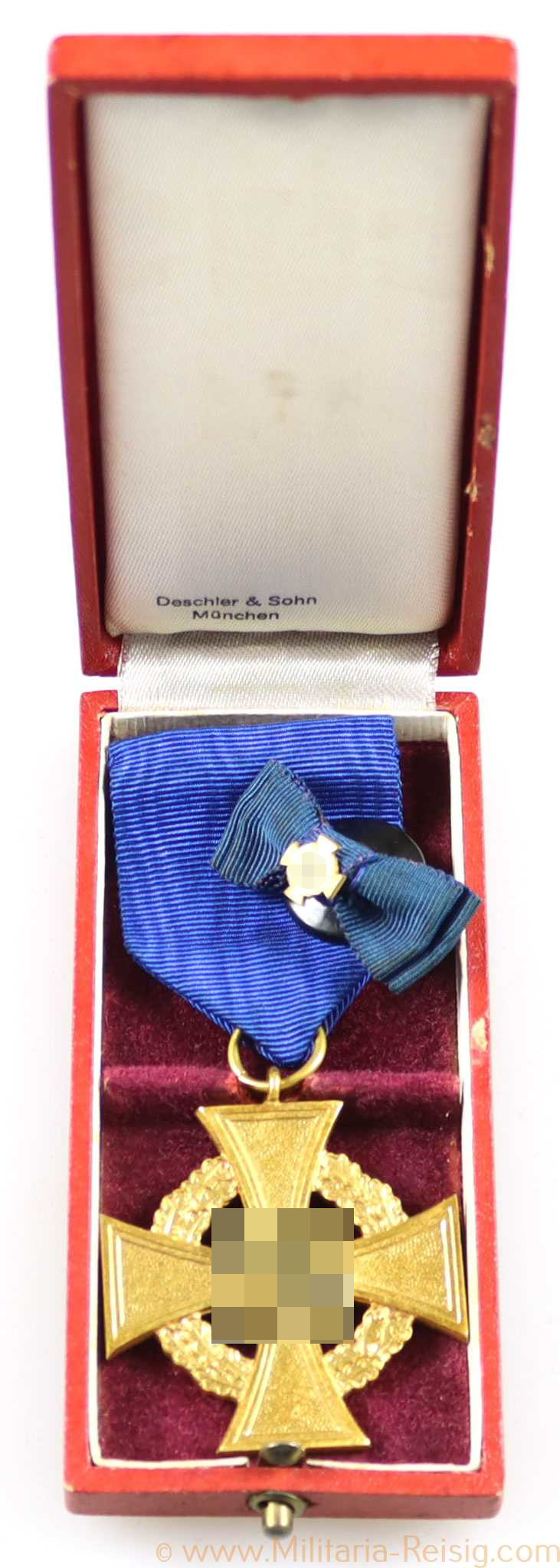 Treudienst-Ehrenzeichen für 40 Jahre im Etui, Hersteller Deschler & Sohn München