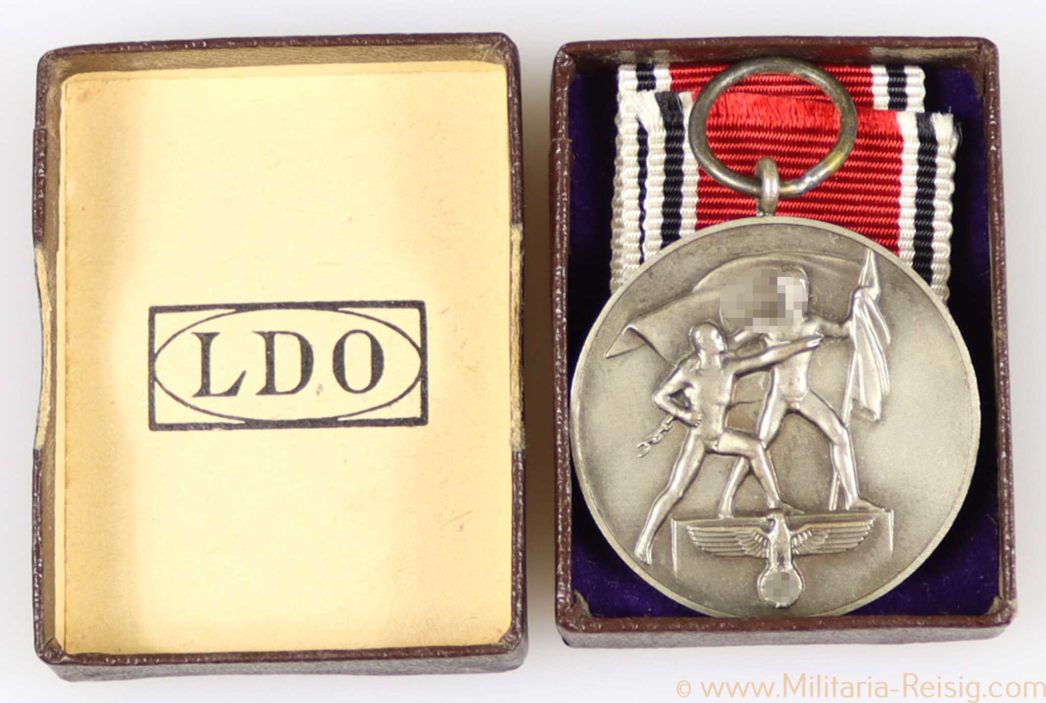 Anschluss Österreich Medaille 1938 im LDO-Etui