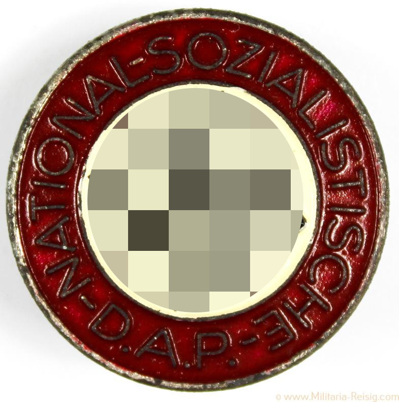 NSDAP Parteiabzeichen Knopfloch Version, Herst. RZM M9/312, sehr selten!