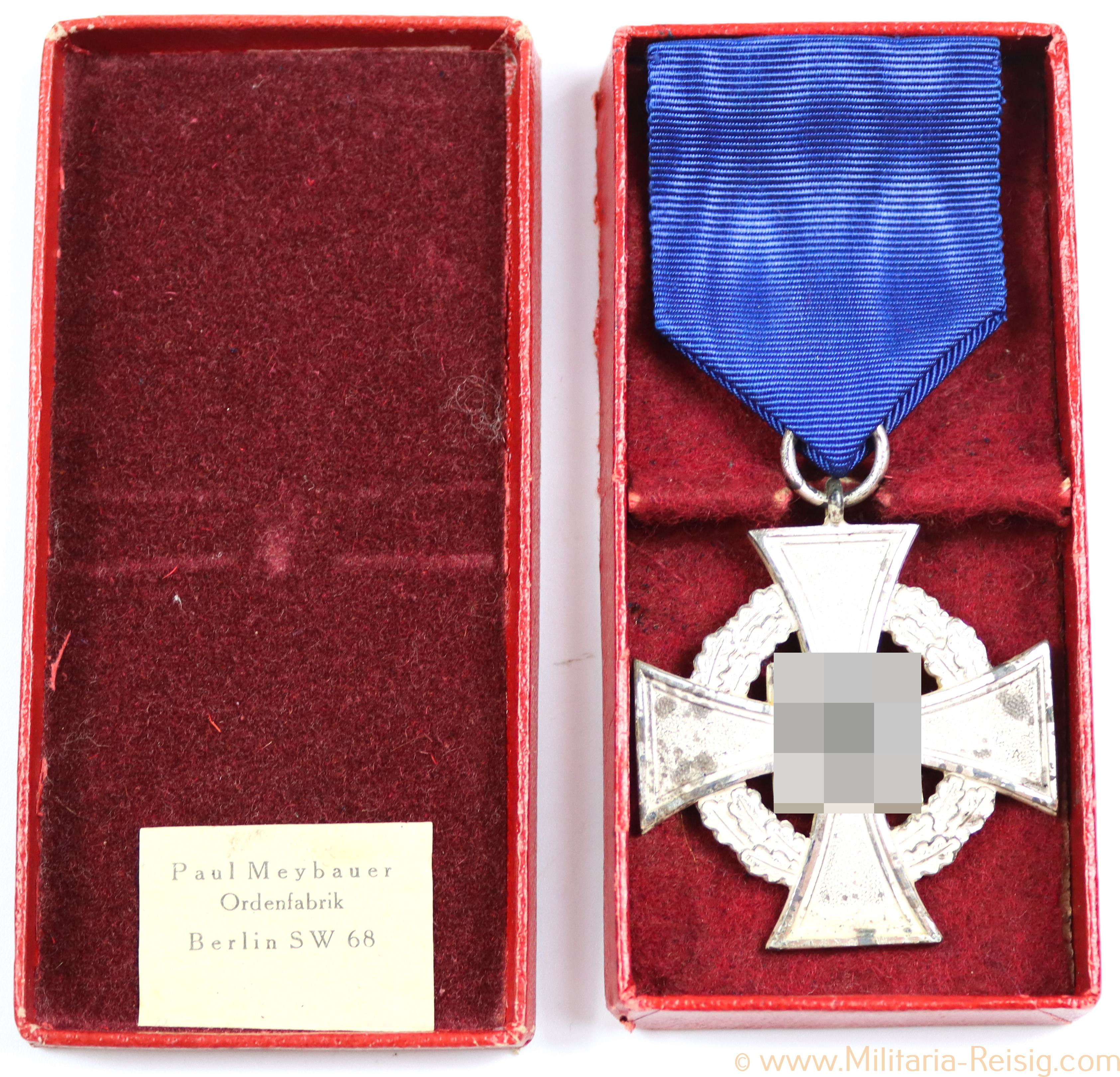 Treudienst Ehrenzeichen 25 Jahre im Etui, Herst. Paul Maybauer, Berlin