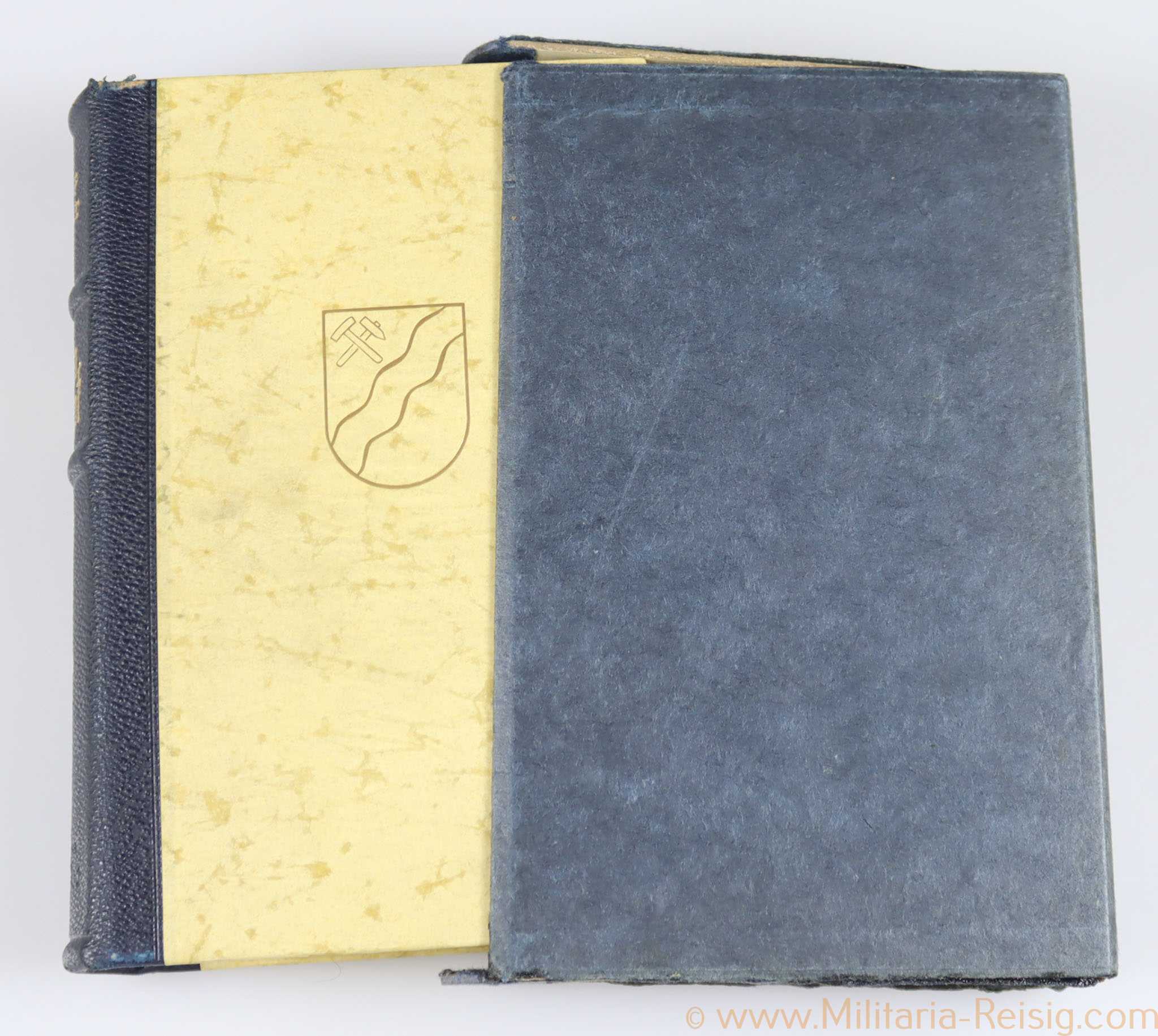 Mein Kampf Hochzeitsausgabe 1941 mit Widmung, Stadtwappen Sulzbach/Saar