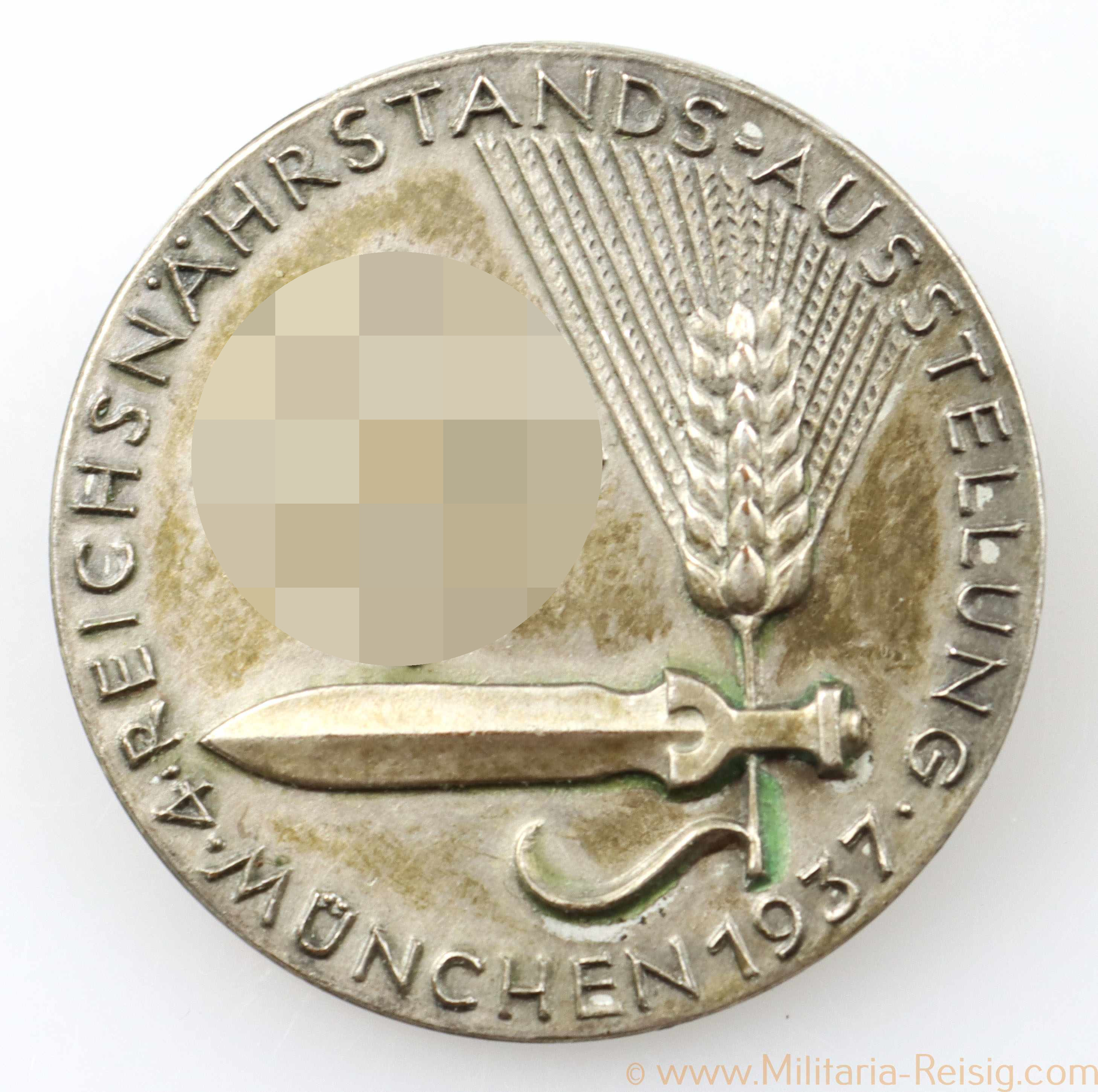 Abzeichen Reichsnährstands-Ausstellung München 1937, Hersteller Deschler & Sohn, München