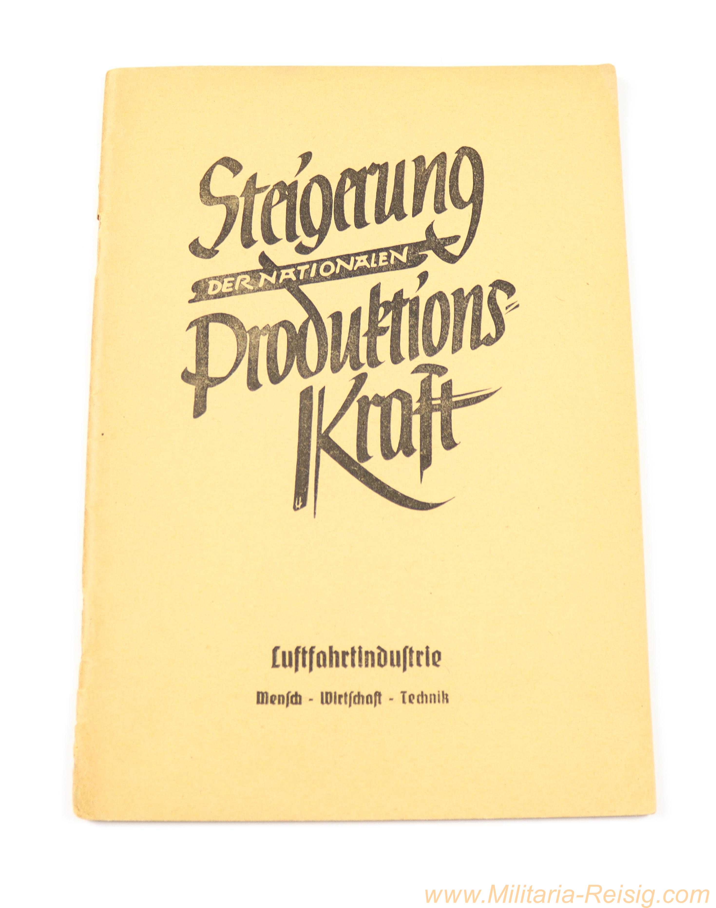 DAF-Broschüre "Steigerung der nationalen Produktionskraft" – Luftfahrtindustrie 1939