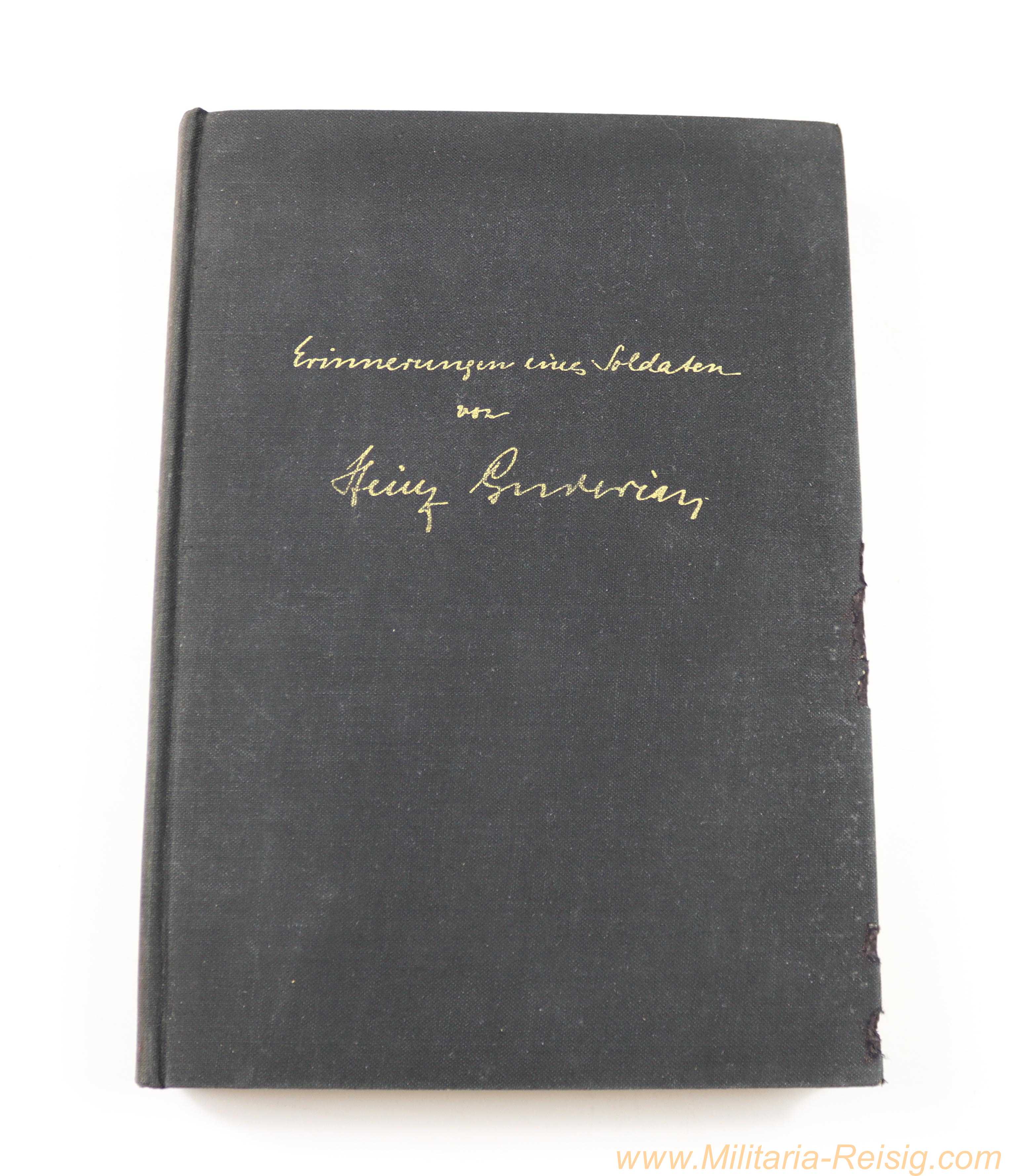 "Erinnerungen eines Soldaten" – Heinz Guderian, 1951 mit Widmungsblatt