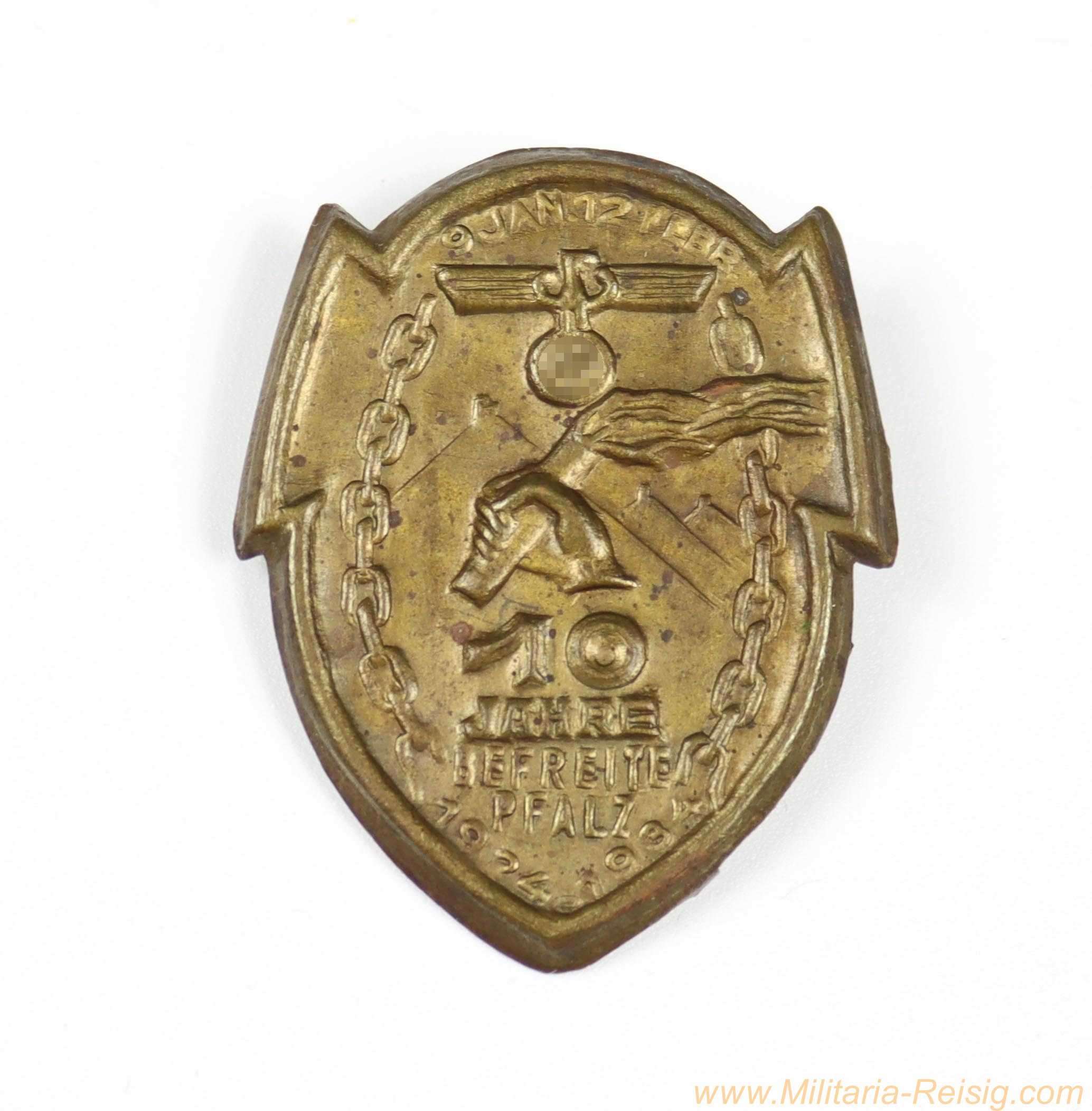 Abzeichen "10 Jahre - Befreite Pfalz 1924-1934"