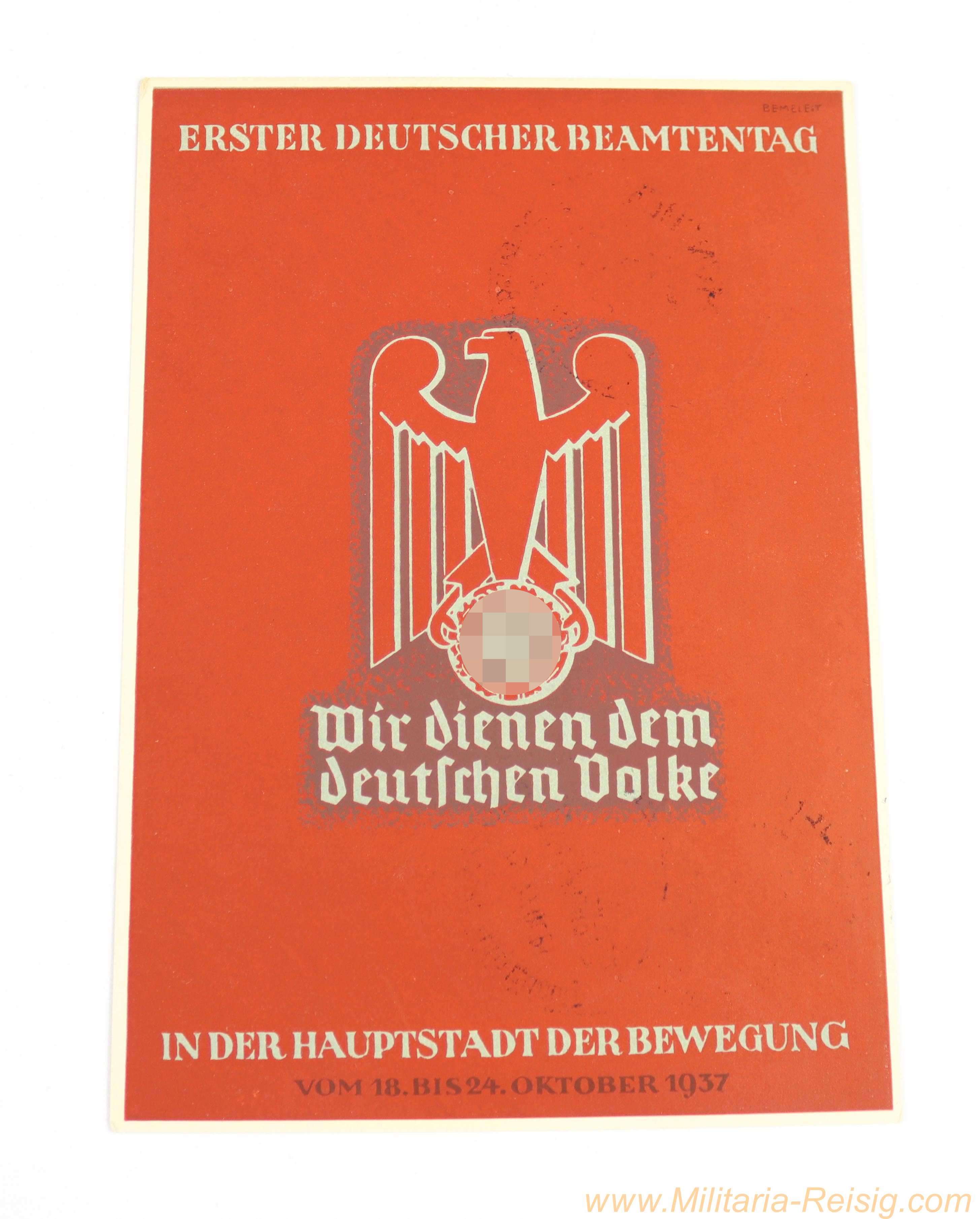 Propaganda-Postkarte "Erster Deutscher Beamtentag" München 18.–24.10.1937