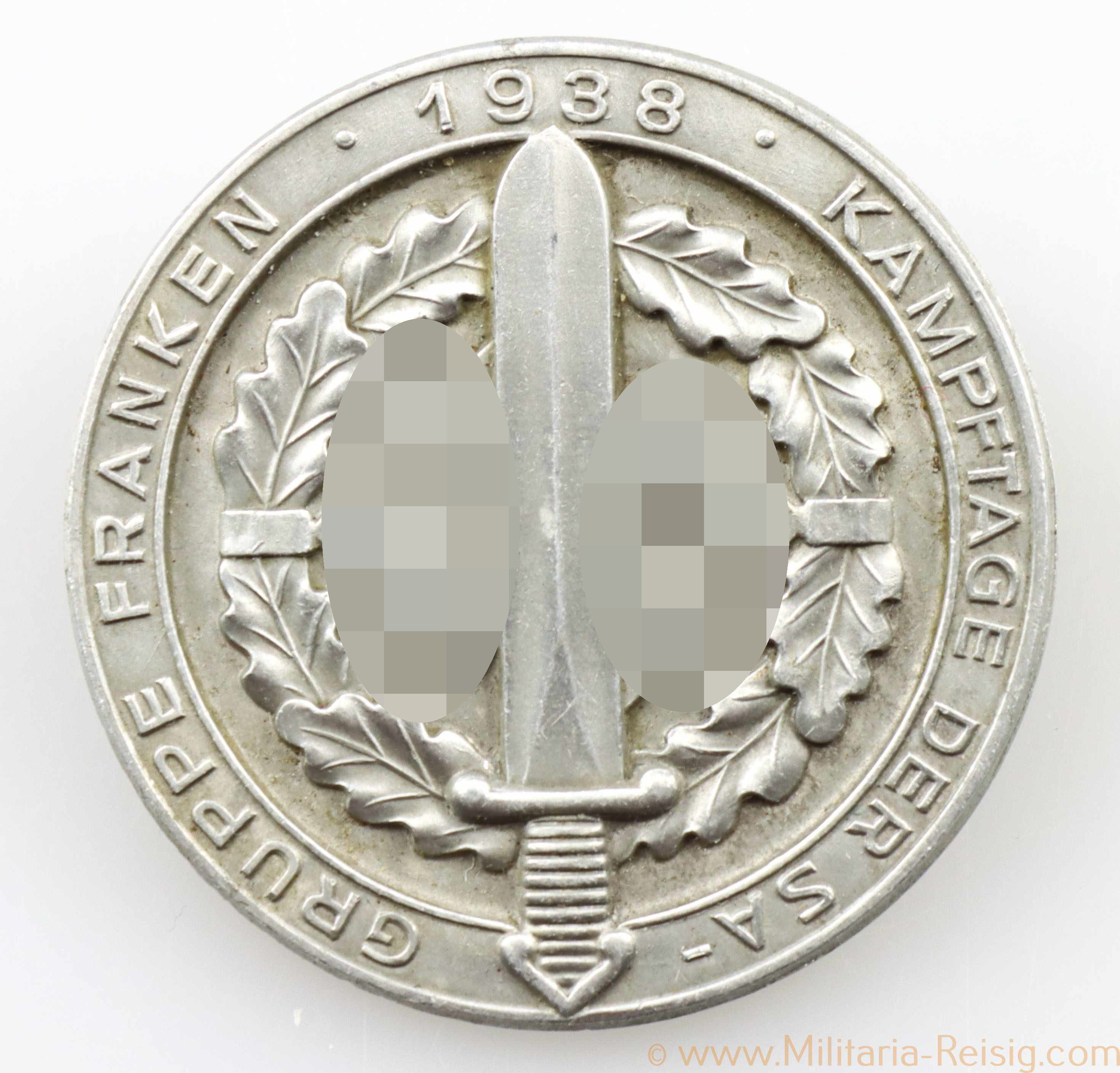 SA Abzeichen - Kampftage der SA-Gruppe Franken 1938, Hersteller Christian Lauer, Nürnberg