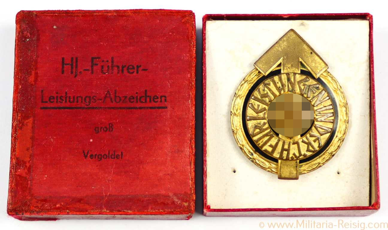 HJ Führersportabzeichen in Schachtel, Hersteller RZM M1/101