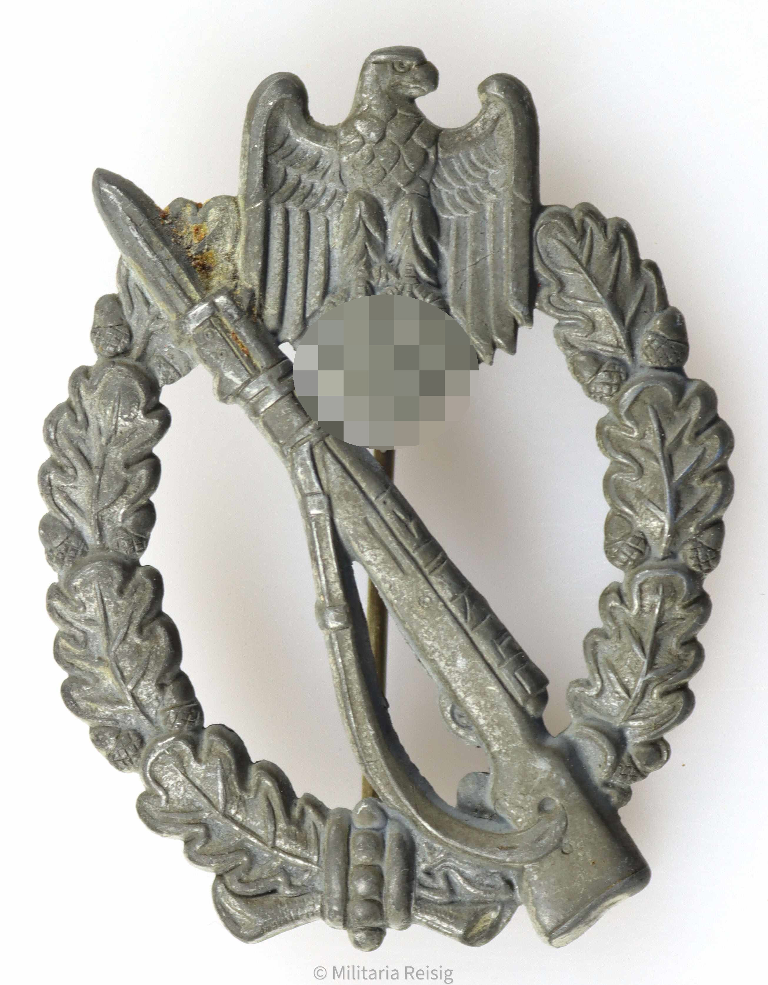 Infanterie Sturmabzeichen in Silber, Hersteller B.H. Mayer, Pforzheim / Otto Schickle 