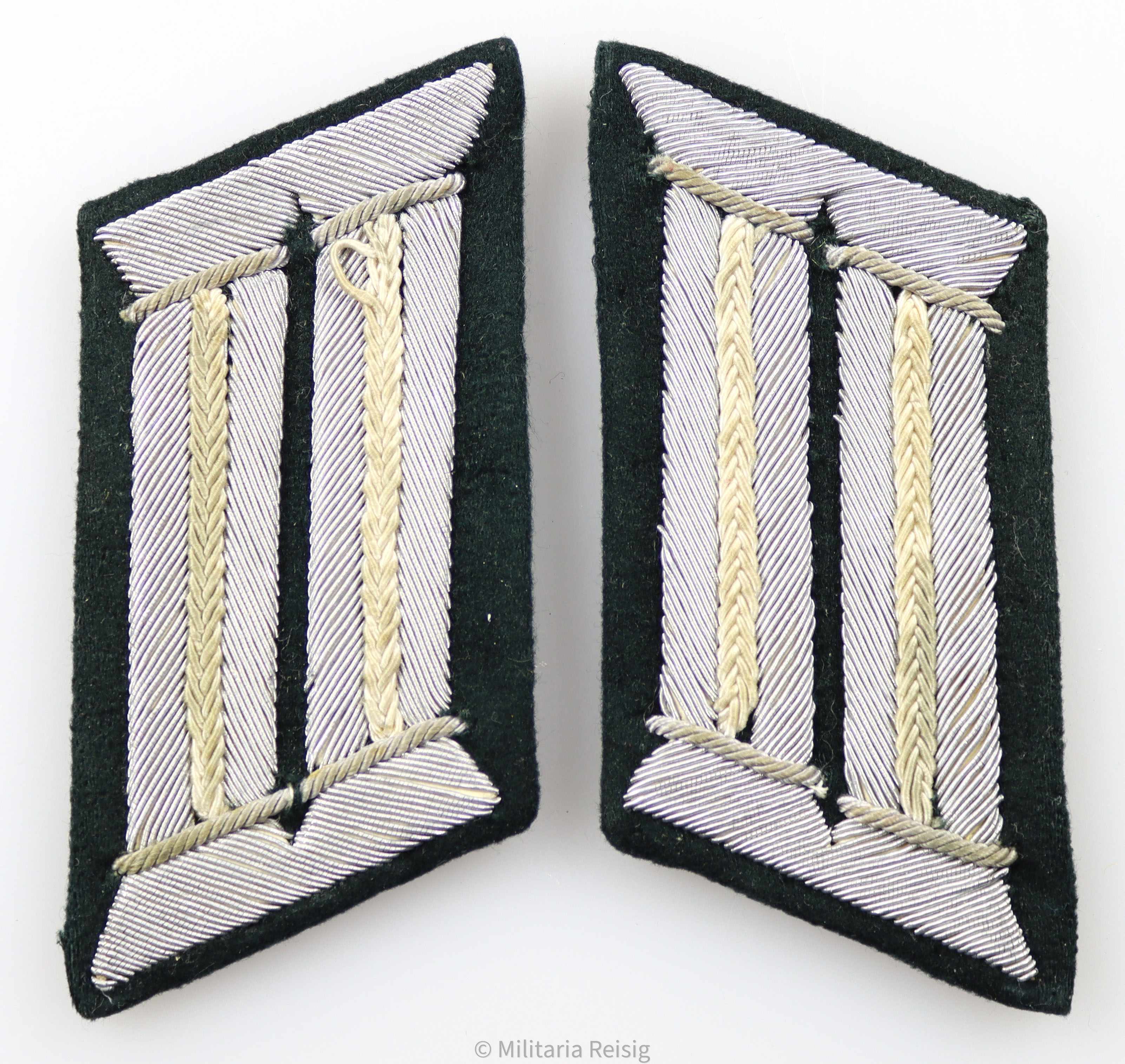 Wehrmacht Paar Kragenspiegel für Offiziere der Infanterie