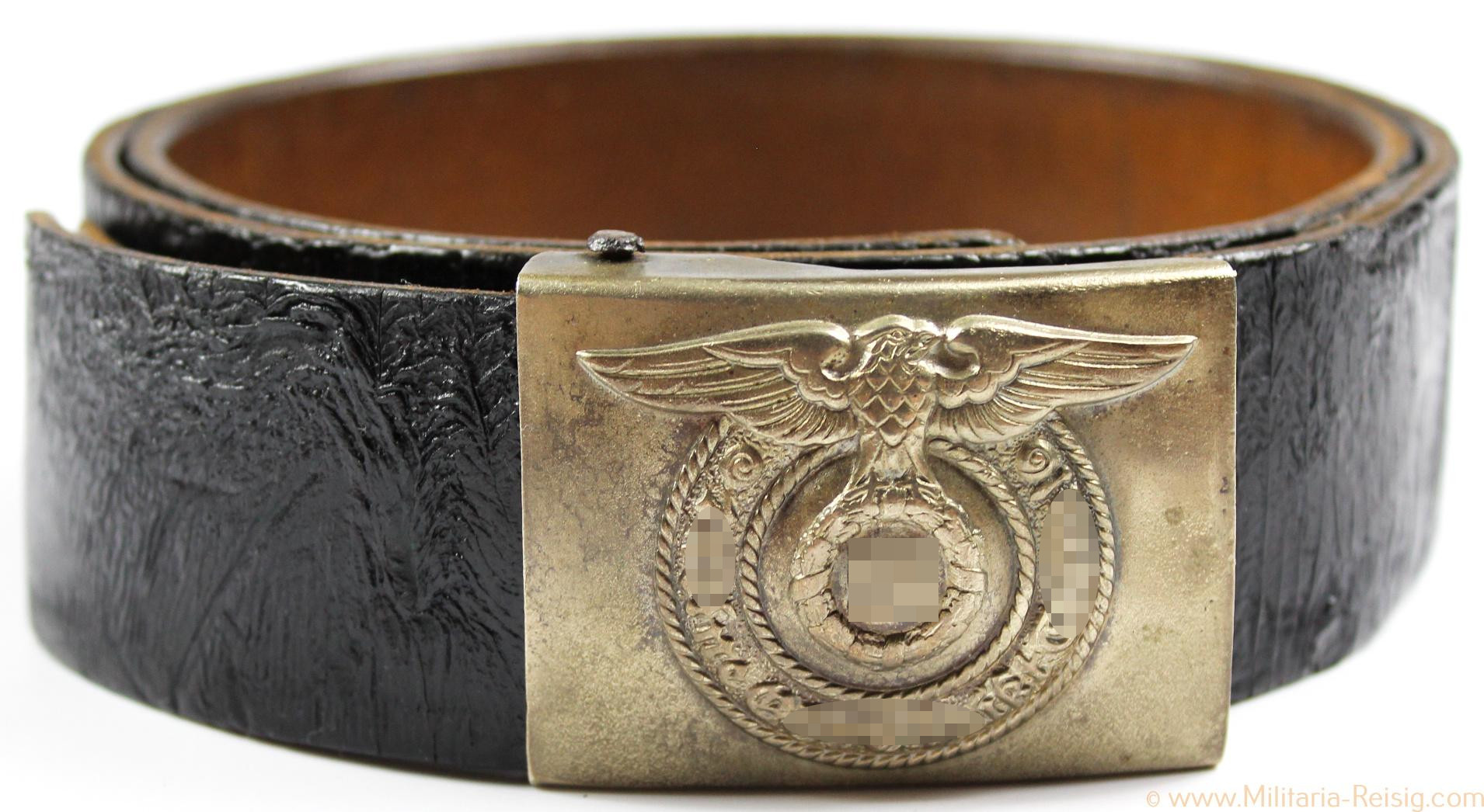 SS Koppelschloss mit Riemen, seltene Variante sog "Feat Eagle"
