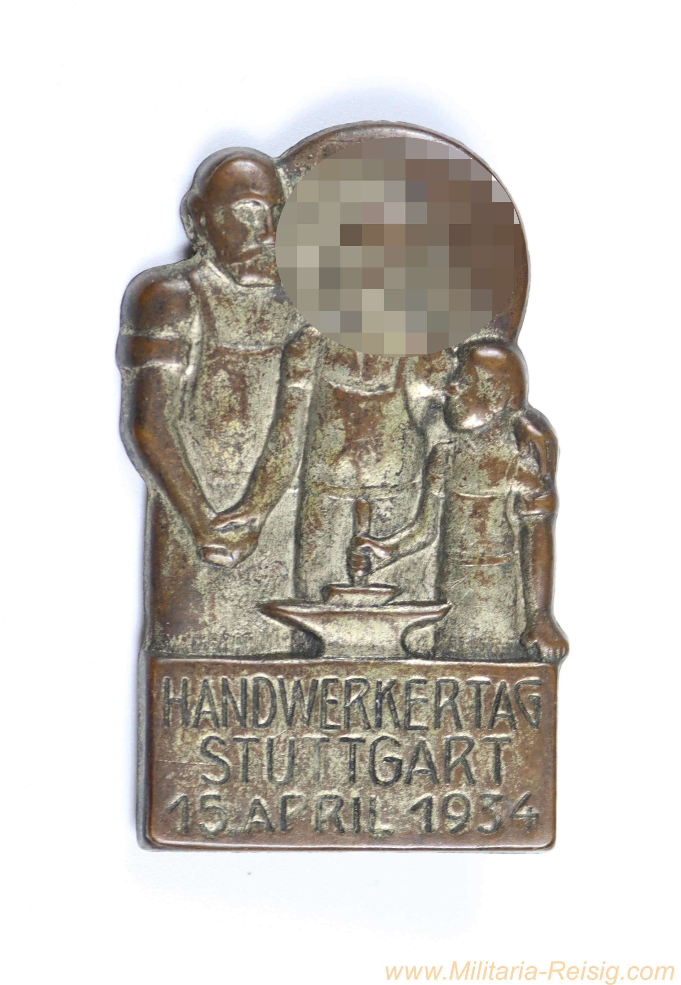 Abzeichen - "Handwerkertag Stuttgart 15. April 1934"