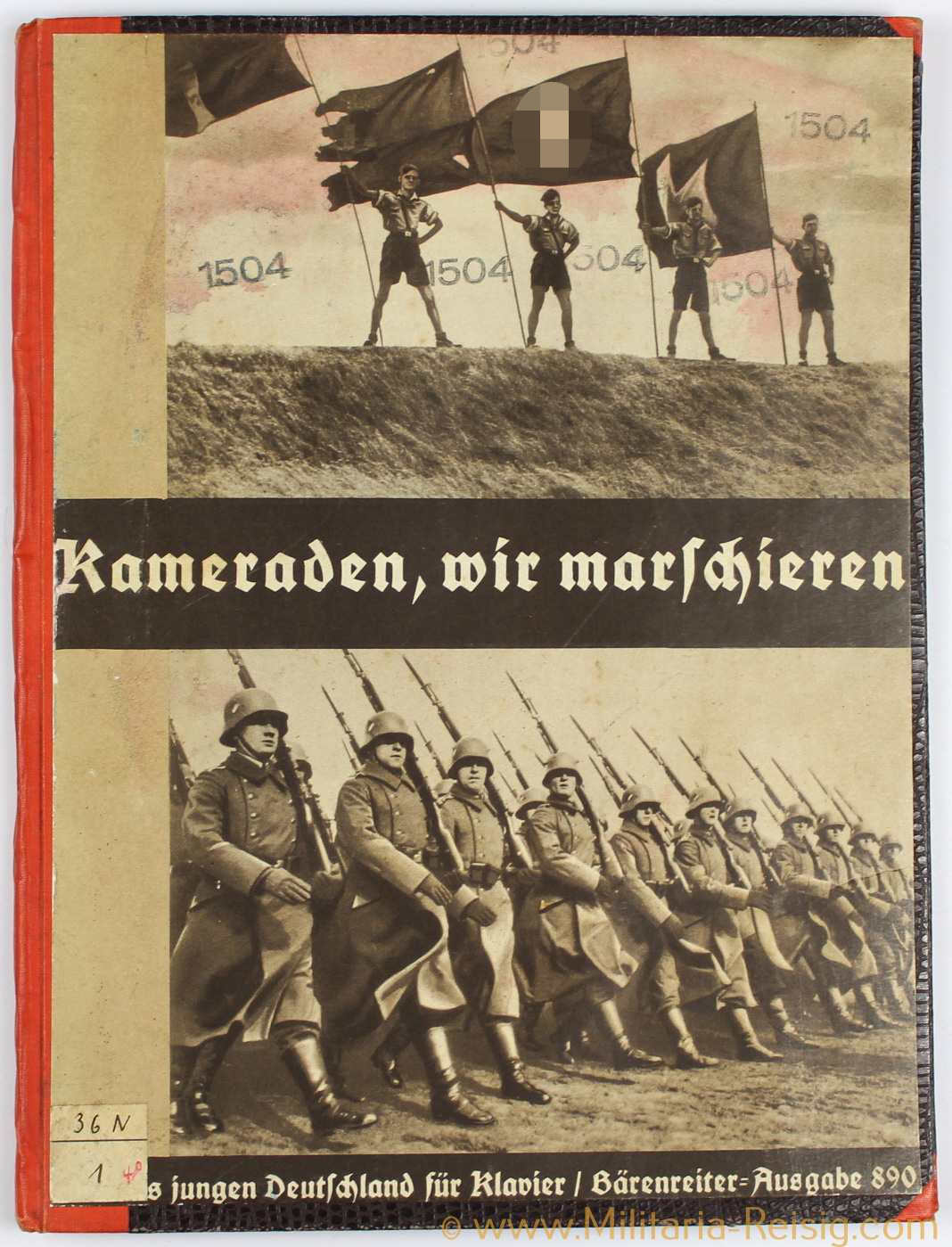Liederbuch "Kameraden, wir marschieren" Ausgabe 890, Ordensburg Vogelsang Bücherei