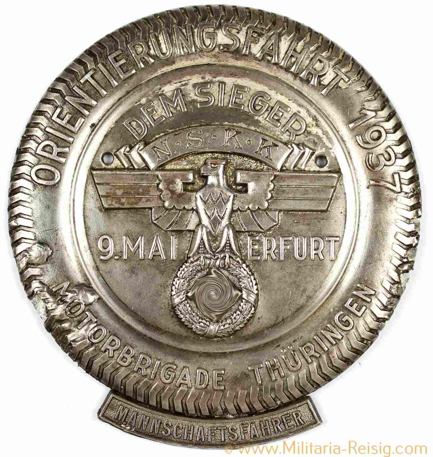 NSKK Siegerplakette Orientierungsfahrt Motorbrigade Thüringen 9. Mai Erfurt 