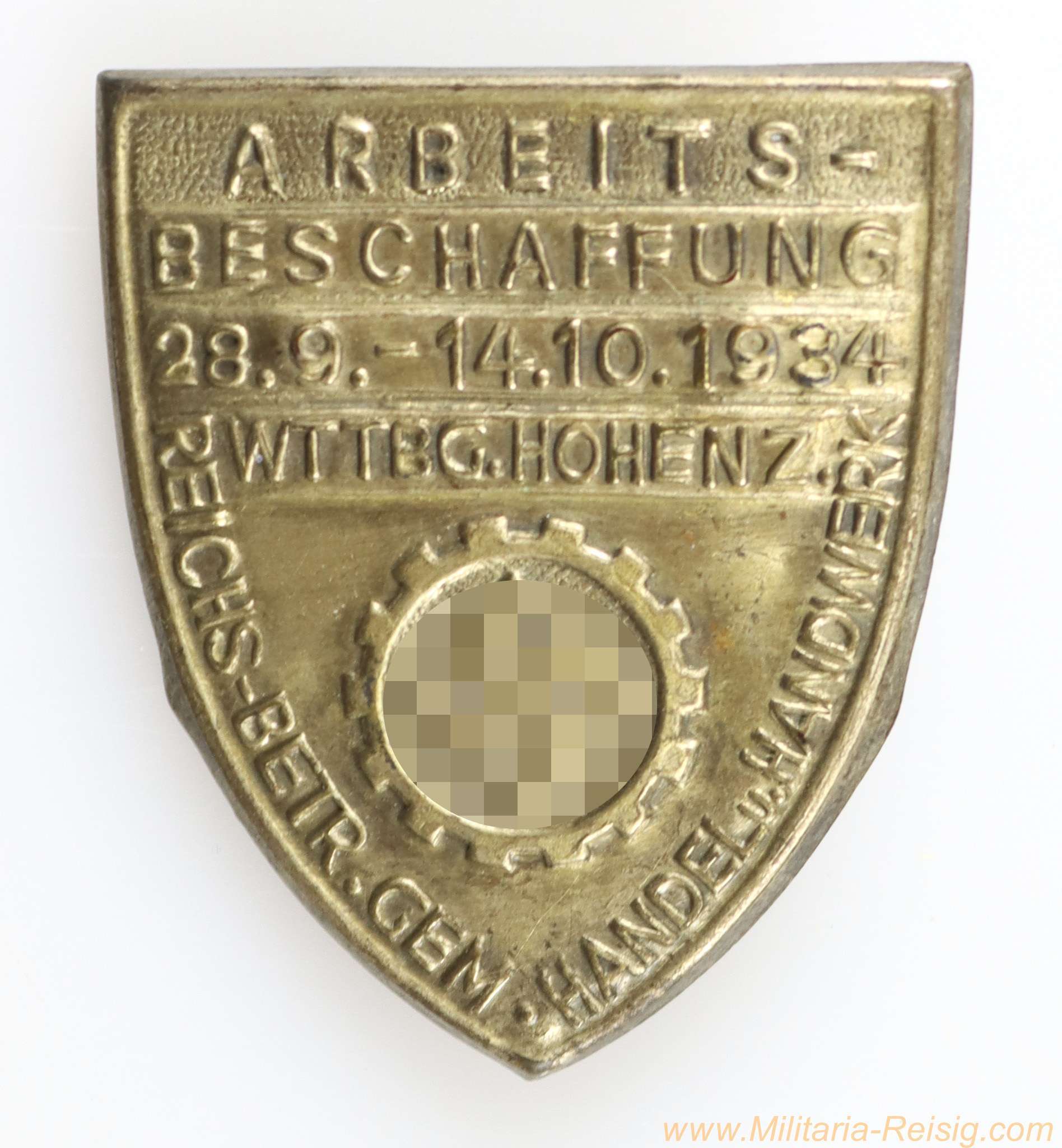 DAF Abzeichen - Arbeitsbeschaffung 28.9.-14.10.1934 Württemberg-Hohenzollern