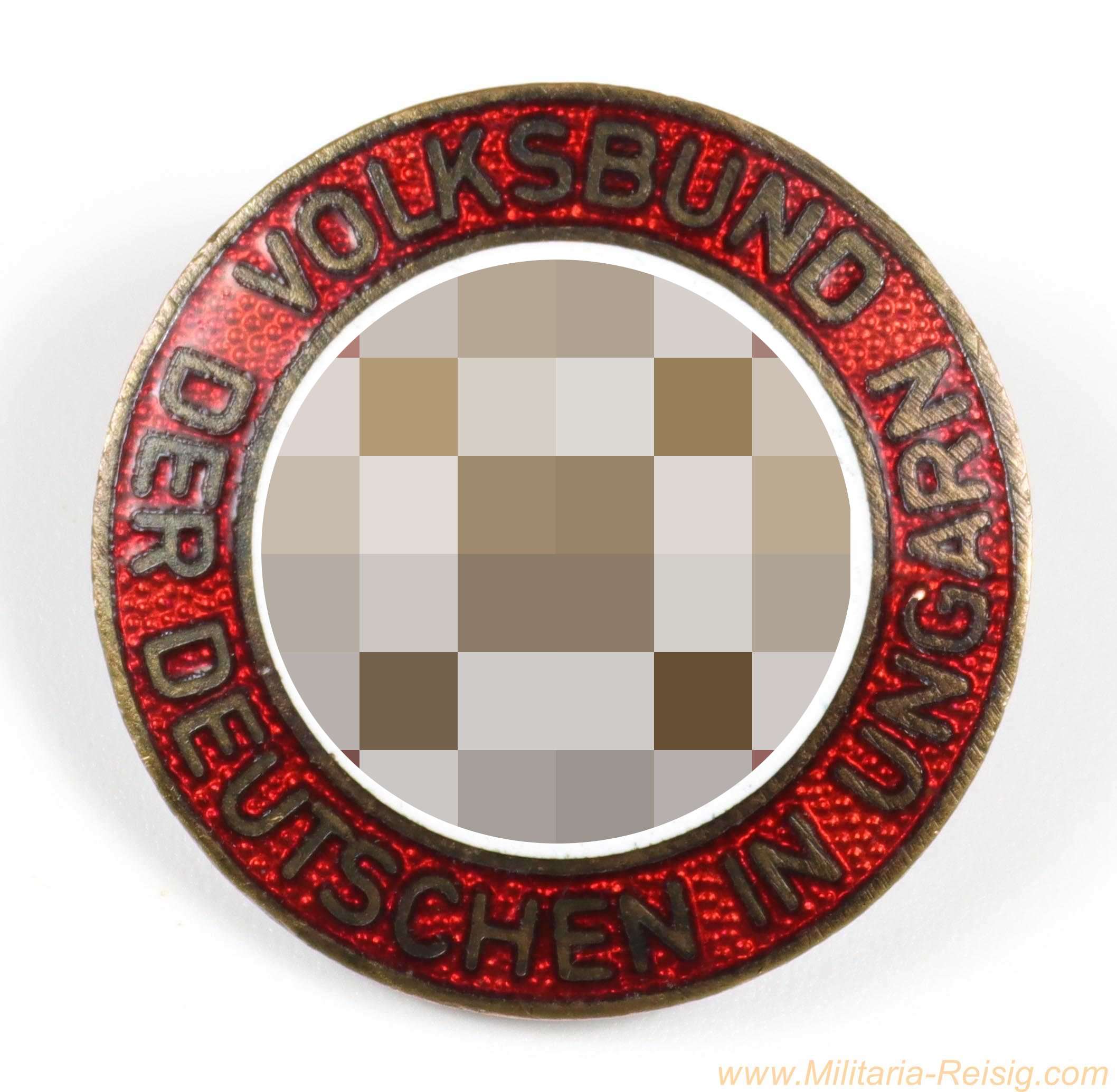 Abzeichen "Volksbund der Deutschen in Ungarn" - Hersteller, A. Hyngar, Budapest