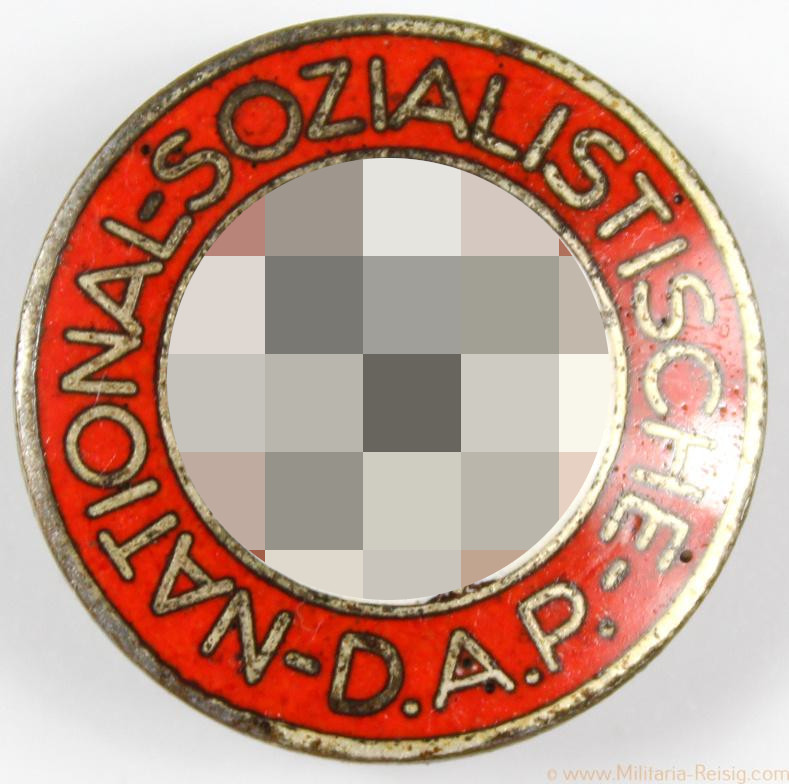 NSDAP Parteiabzeichen Knopfloch Version, Herst. RZM M1/163 (Franz Schmidt, Gablonz am N)